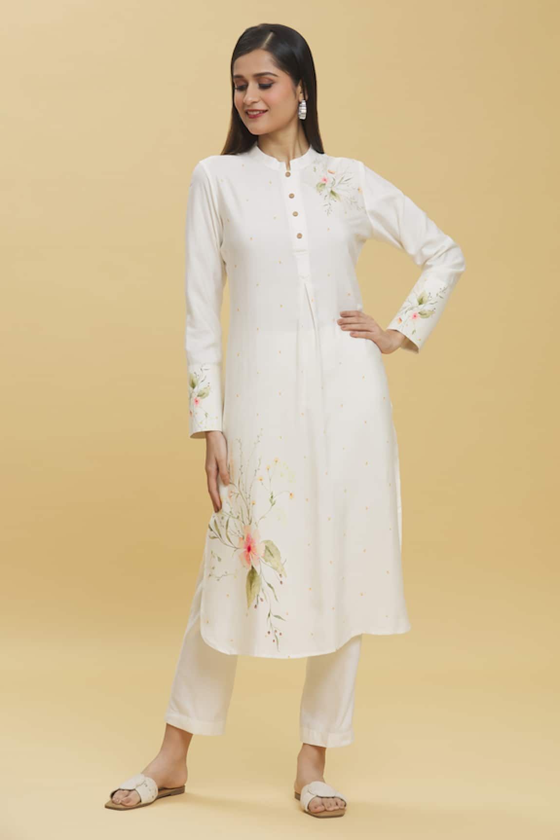 TINA EAPEN COLLECTIVE Cotton Silk Printed Kurta & Pant Set