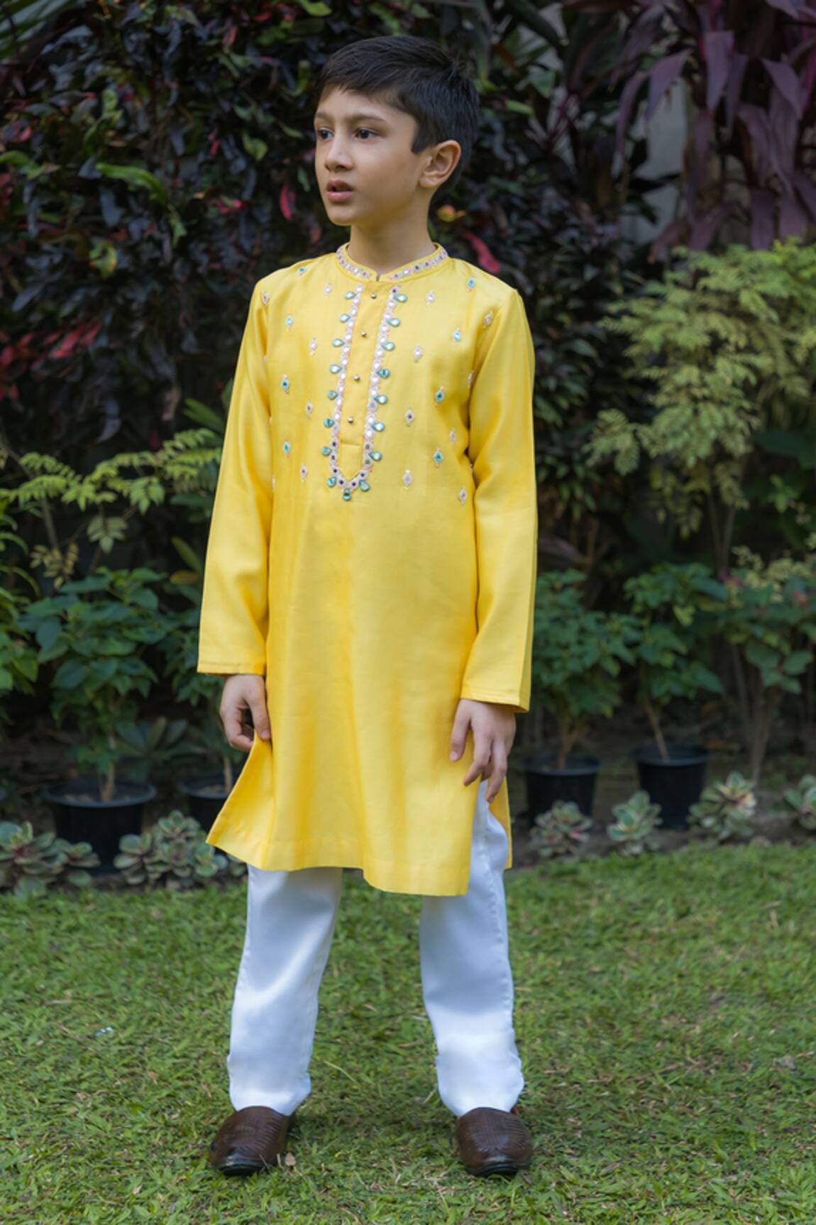 Ba Ba Baby clothing co Sparkler Beadwork Kurta With Pant