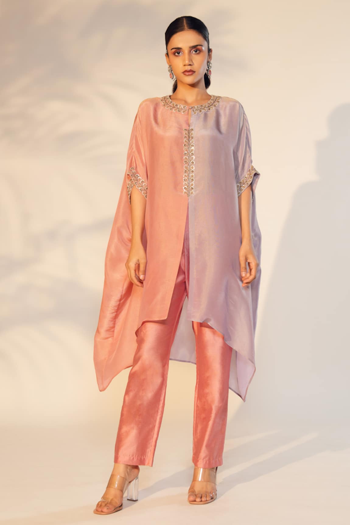 Anu Pellakuru Hand Embroidered Kaftan & Pant Set