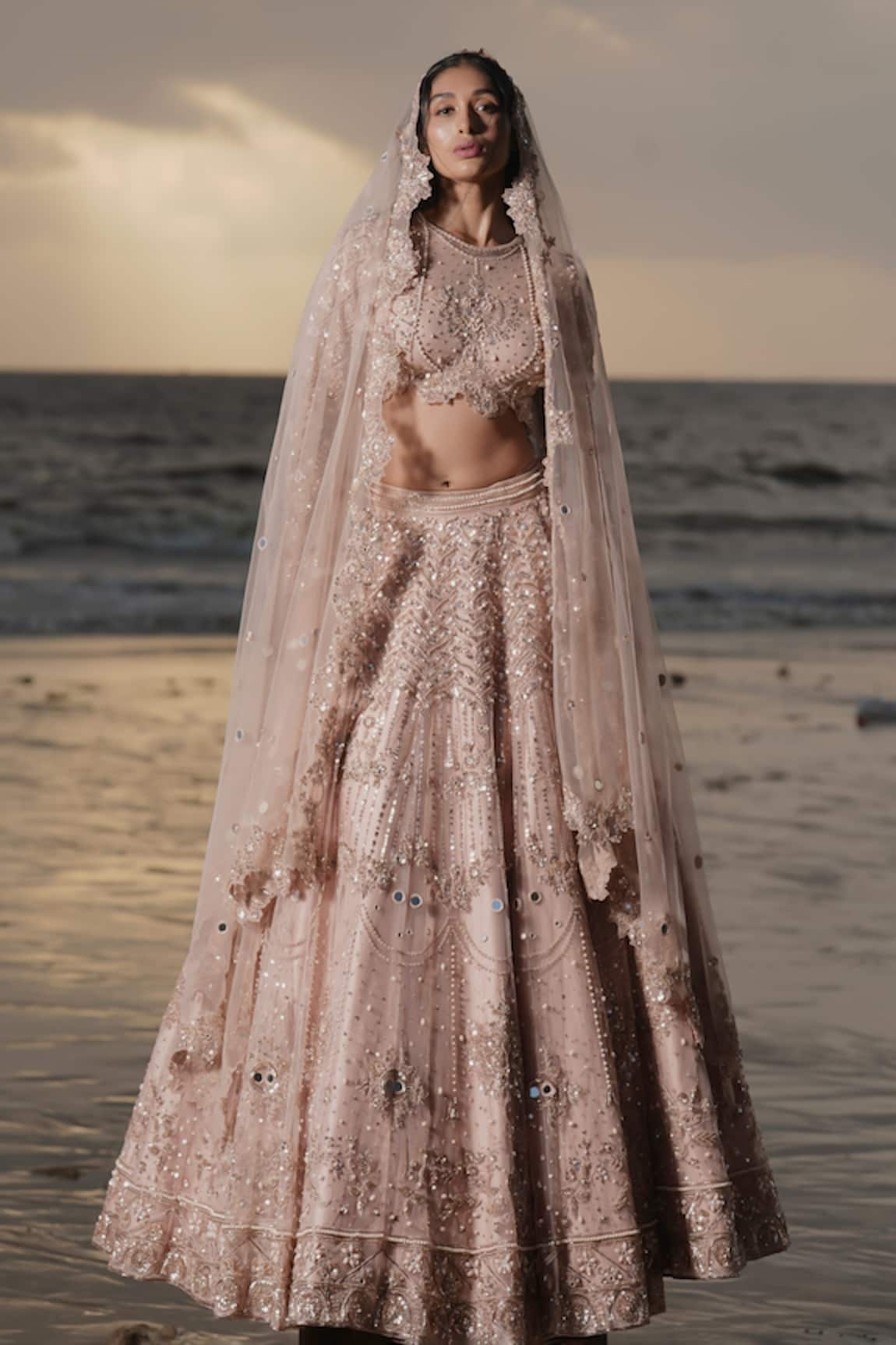 Neha & Tarun Persian Floral Embroidered Bridal Lehenga Set