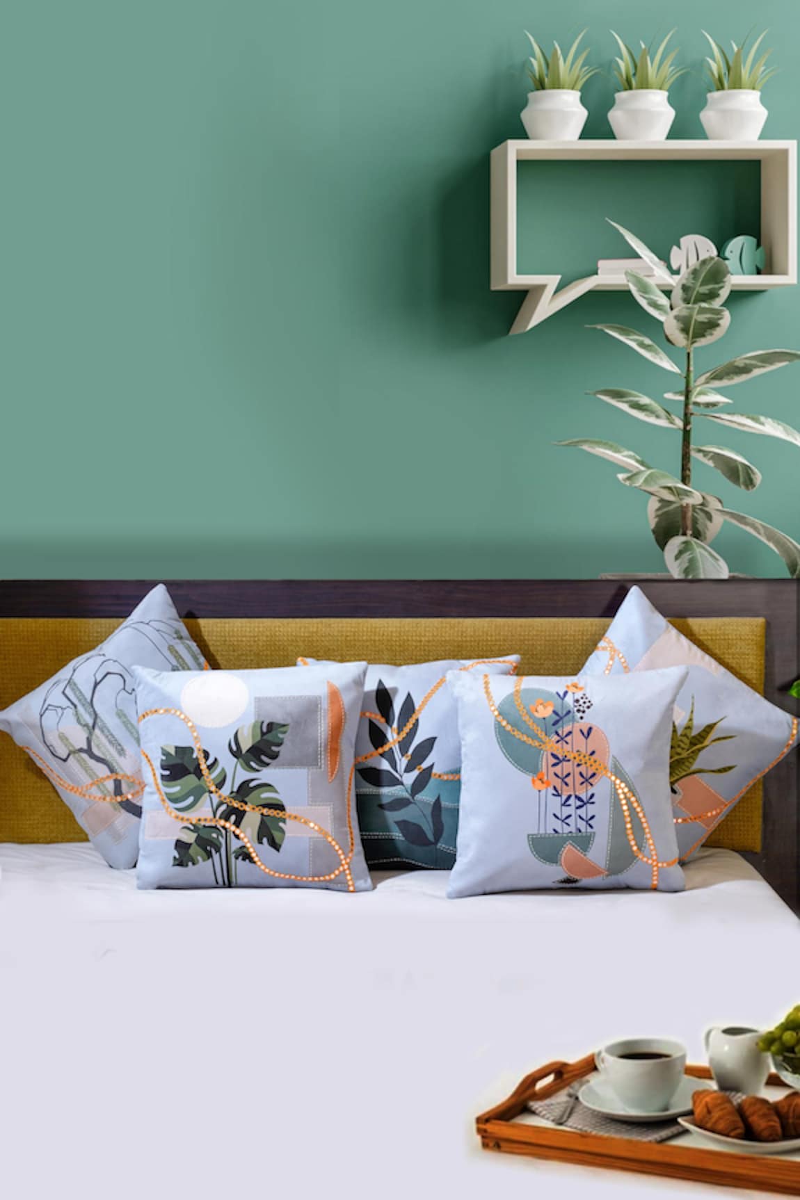 Mid July Home Harmony Of Elements Printed Cushion Cover 5 Pcs Set