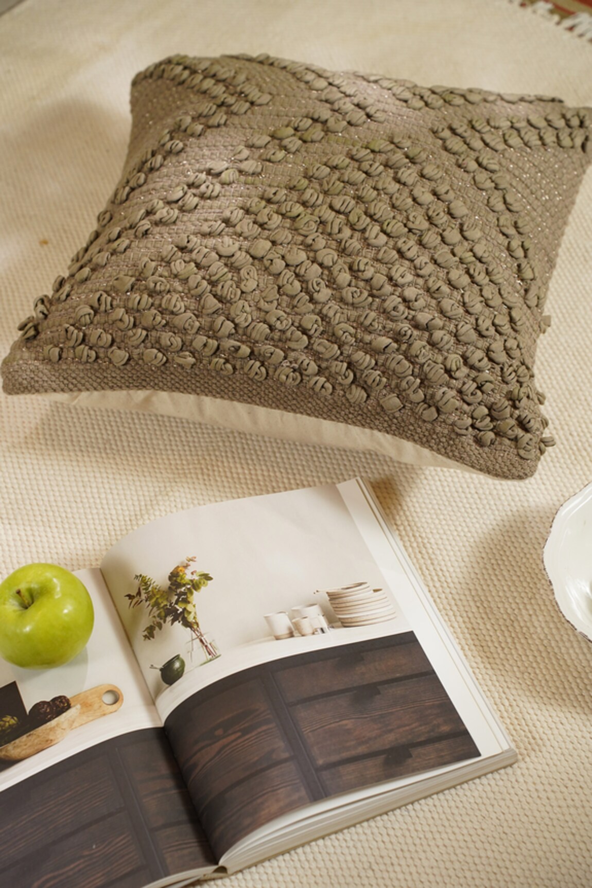 The Kargha Story Pebbles & Pearls Cushion Cover