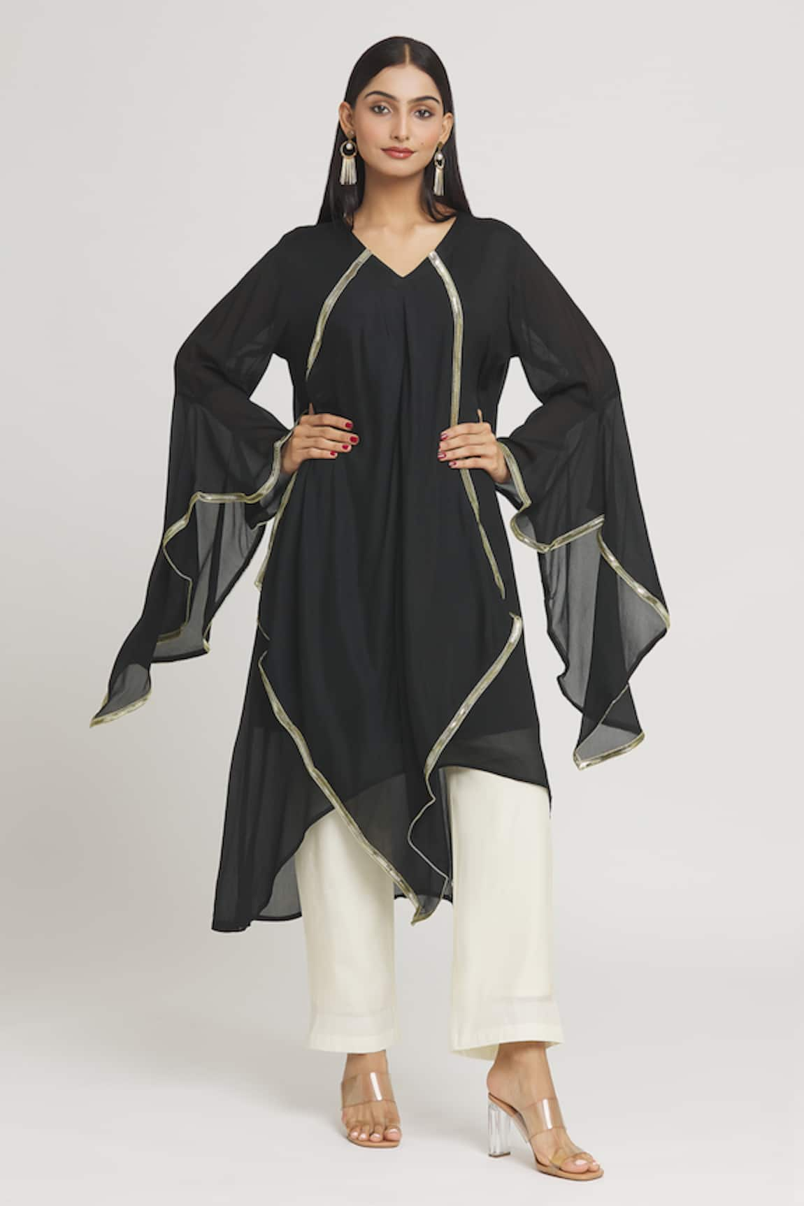 Label Lila Asymmetric Tunic