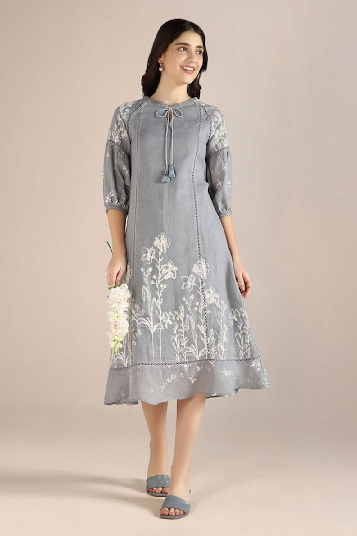 Kaveri Savannah Kismat Embroidered Dress 