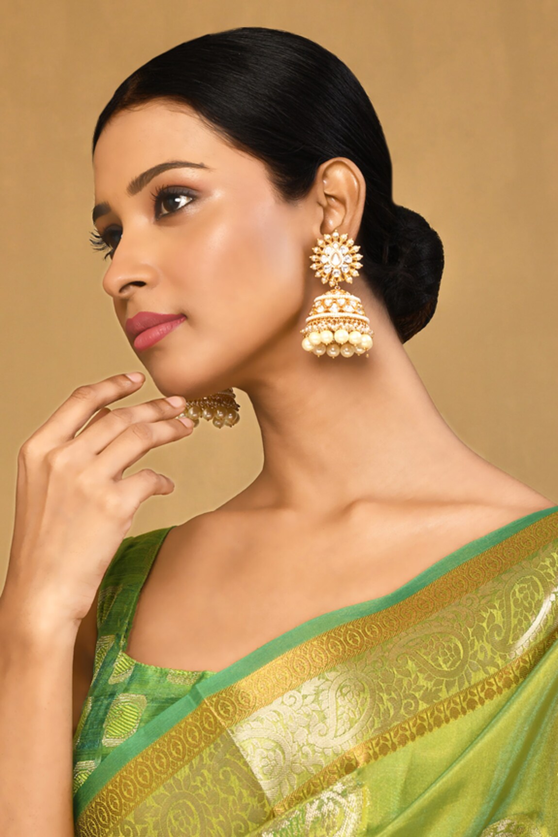 Anjali Jain Pearl Drops Jhumkas