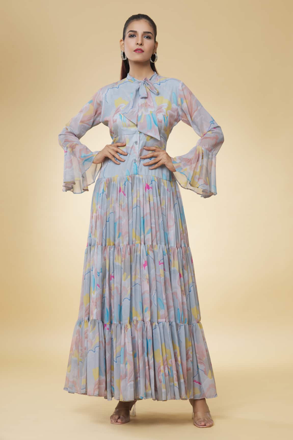 Naintara Bajaj Misty Meadows Abstract Pattern Dress