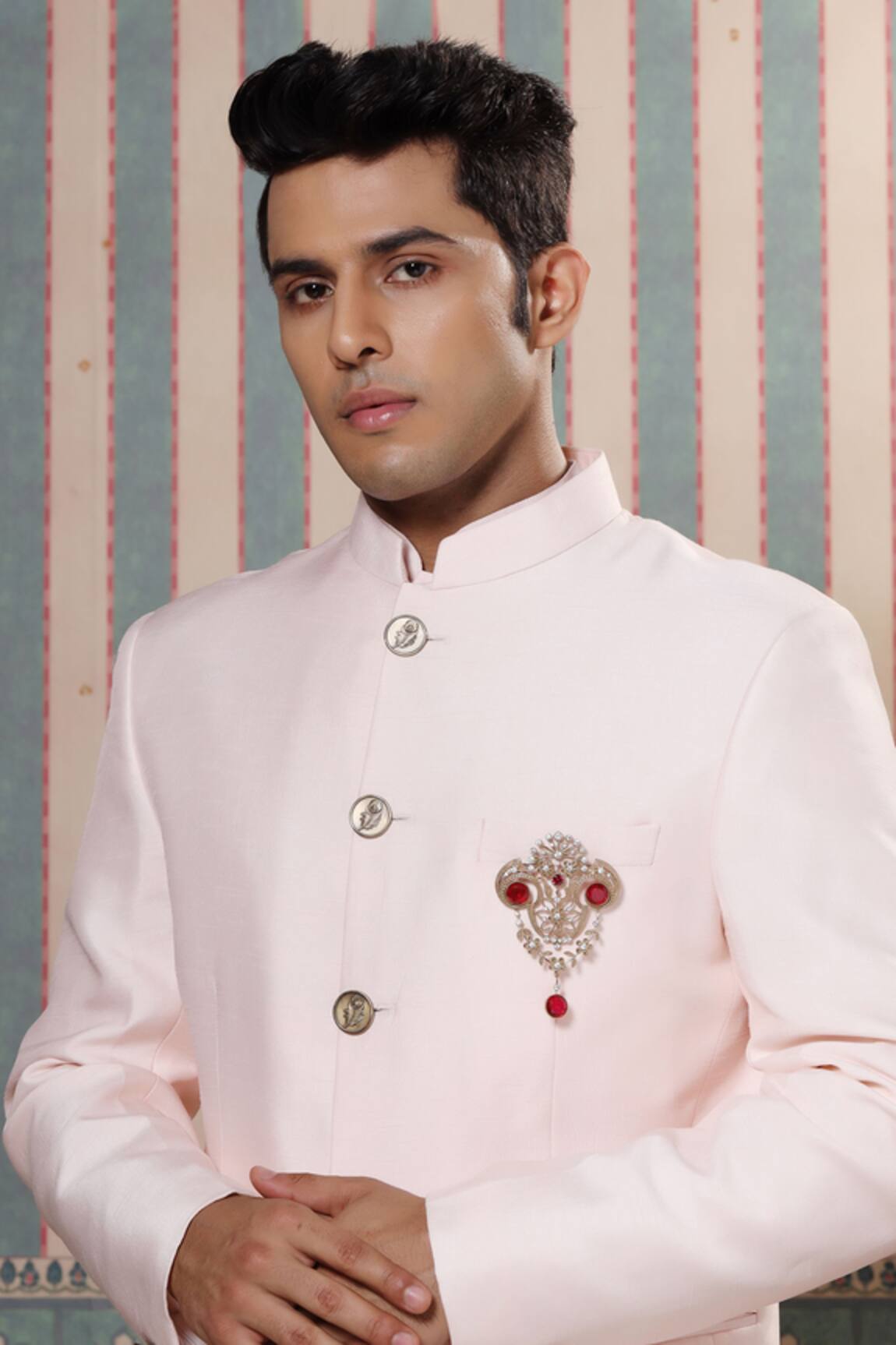Cosa Nostraa Royal Sheen Embellished Brooch 