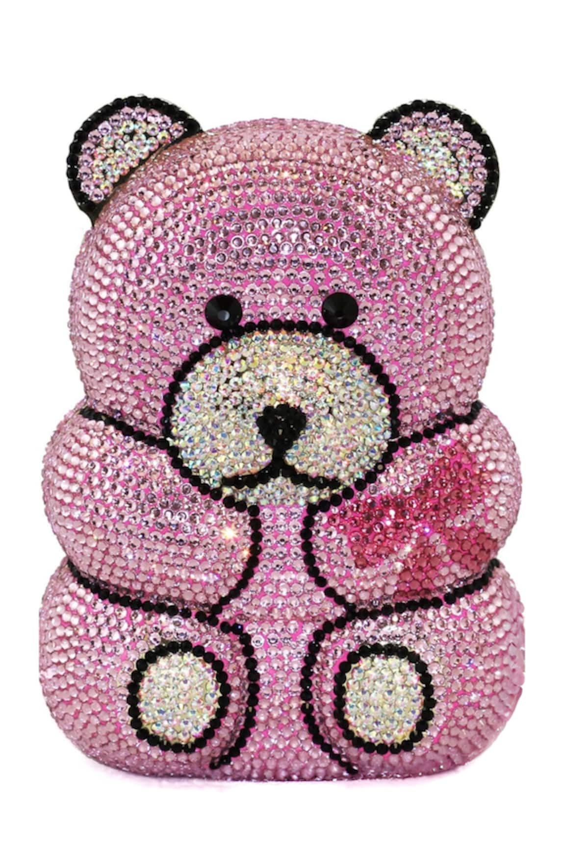 House of Bling Rose Embellished Teddy Bear Bag