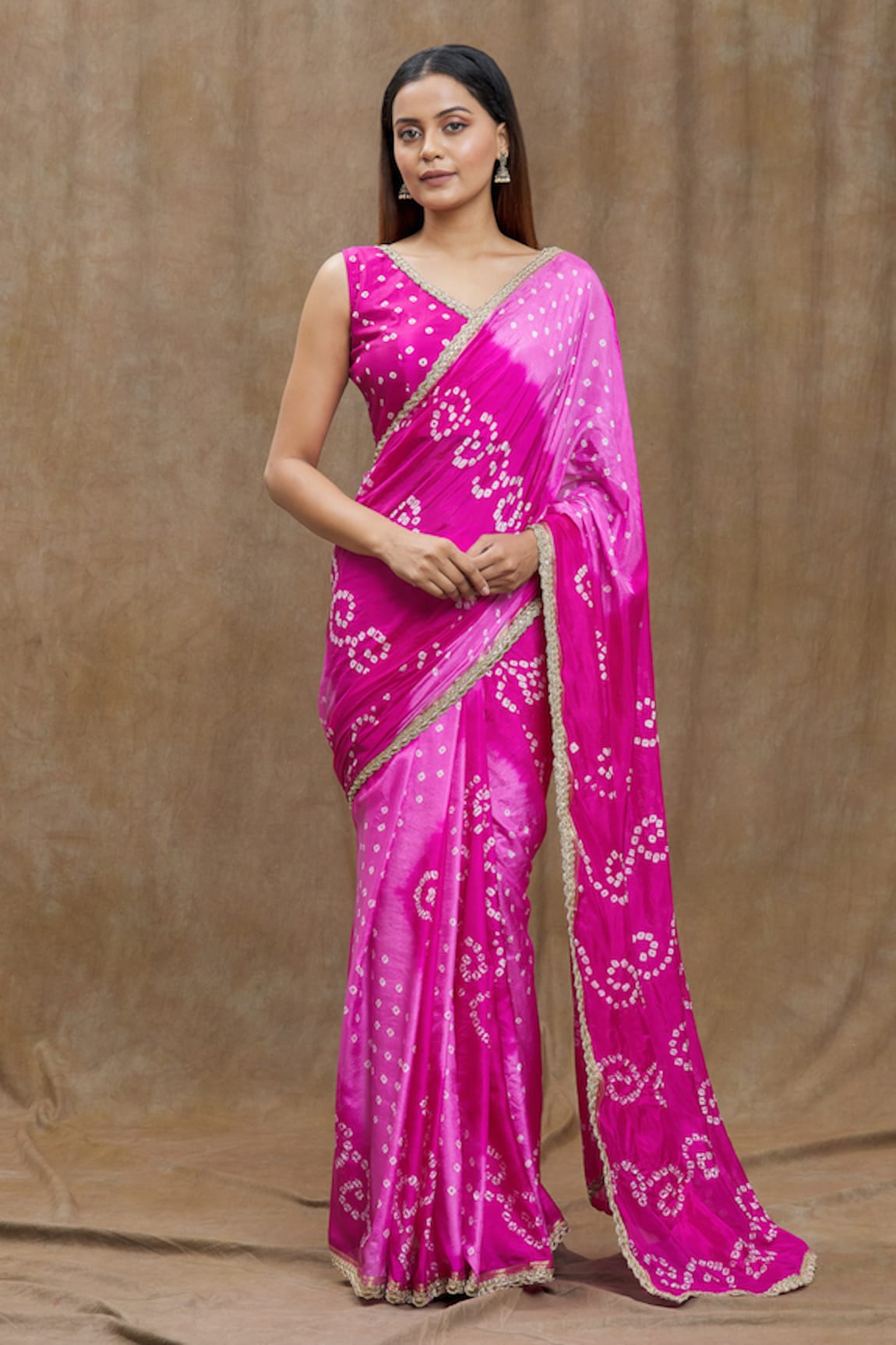 Nazaakat by Samara Singh Bandhani Print Saree With Blouse