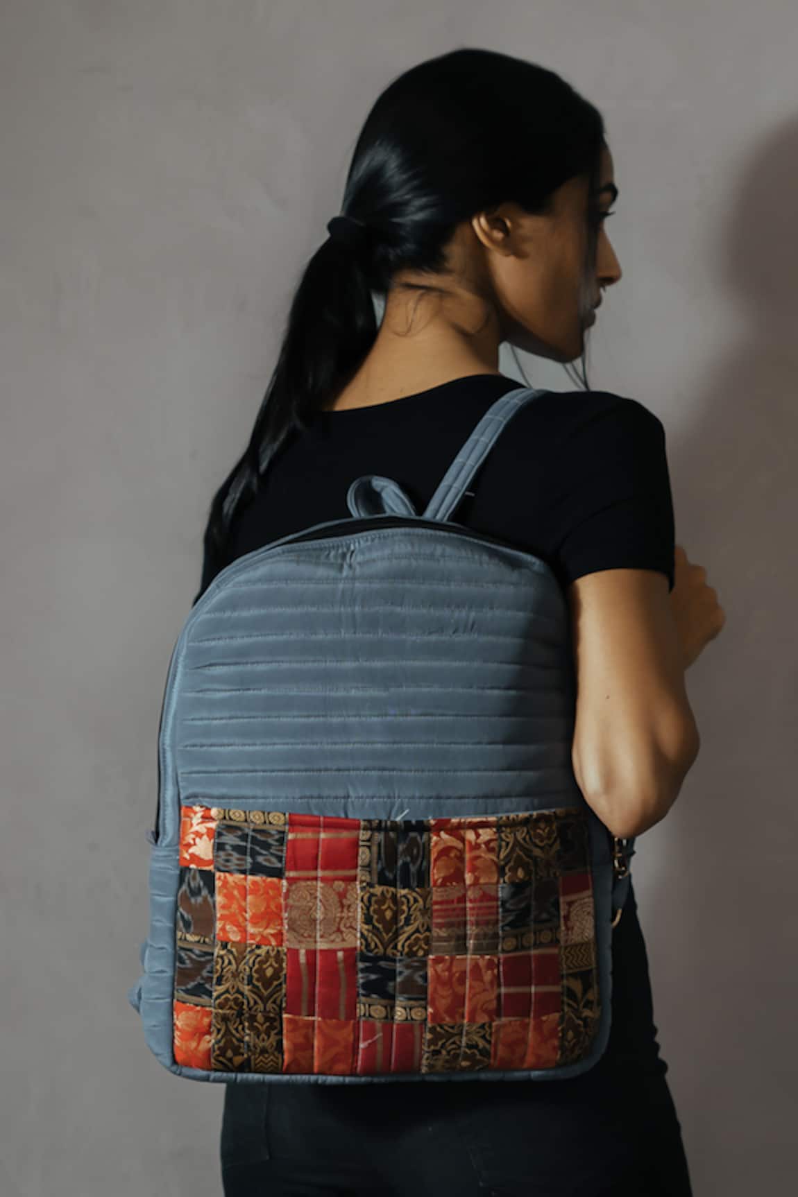 Riti Preloved Saree Patchwork Backpack