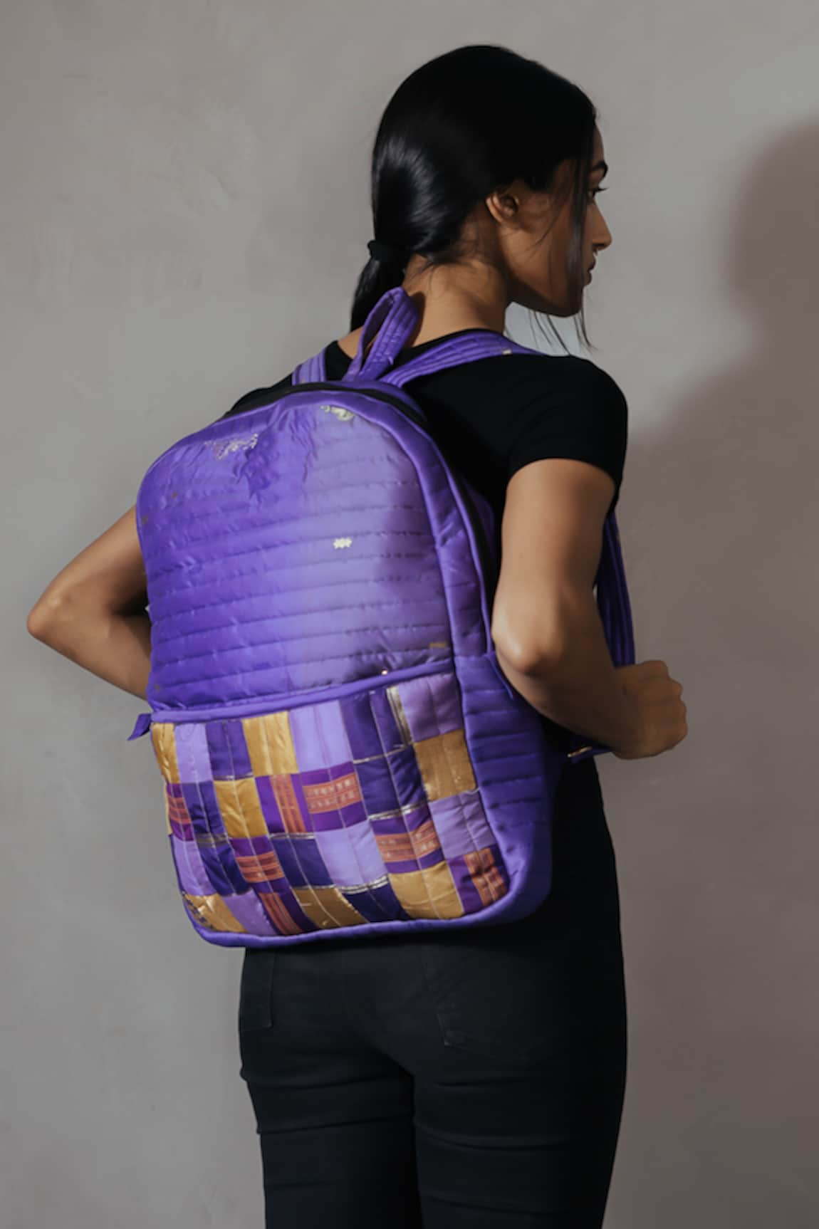 Riti Reshma Grande Contrast Patchwork Backpack