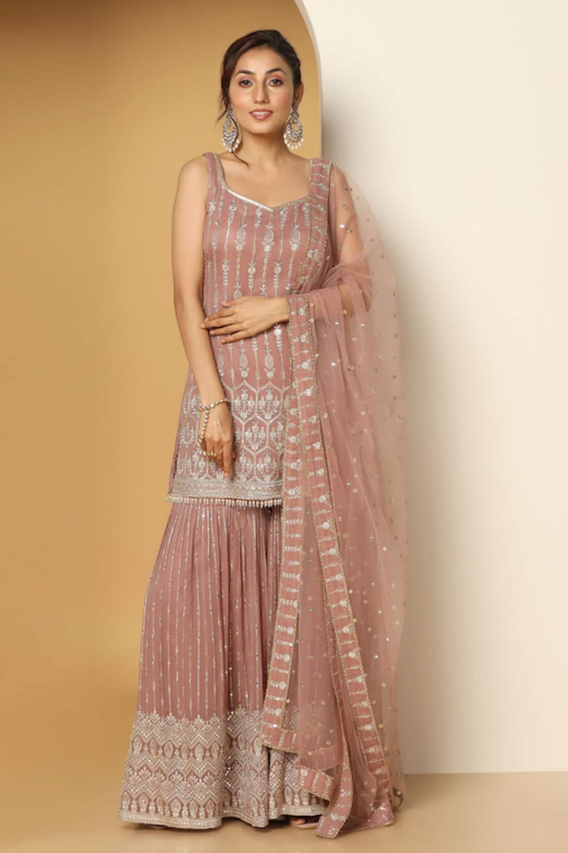 Meenagurnam Sequin Work Kurta Set