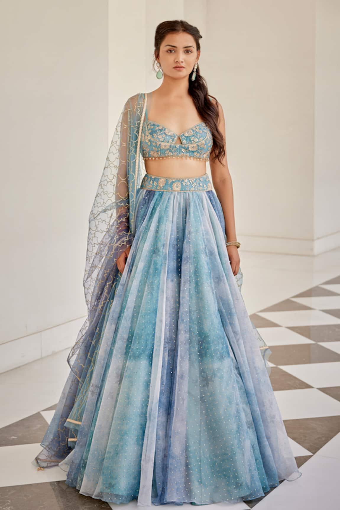 Cedar & Pine Sequin Embroidered Lehenga Set