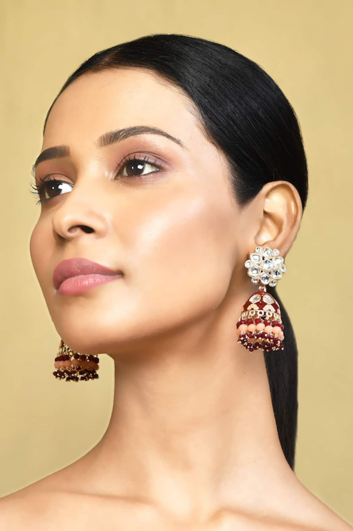 Nayaab by Aleezeh Stone Studded Jhumkas