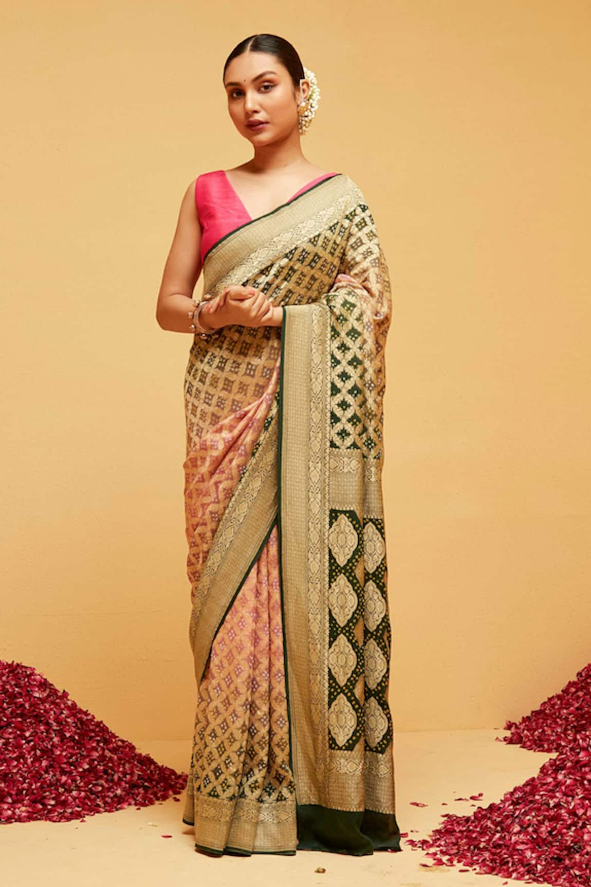 Suruchi Parakh Diamond Woven Saree With Running Blouse