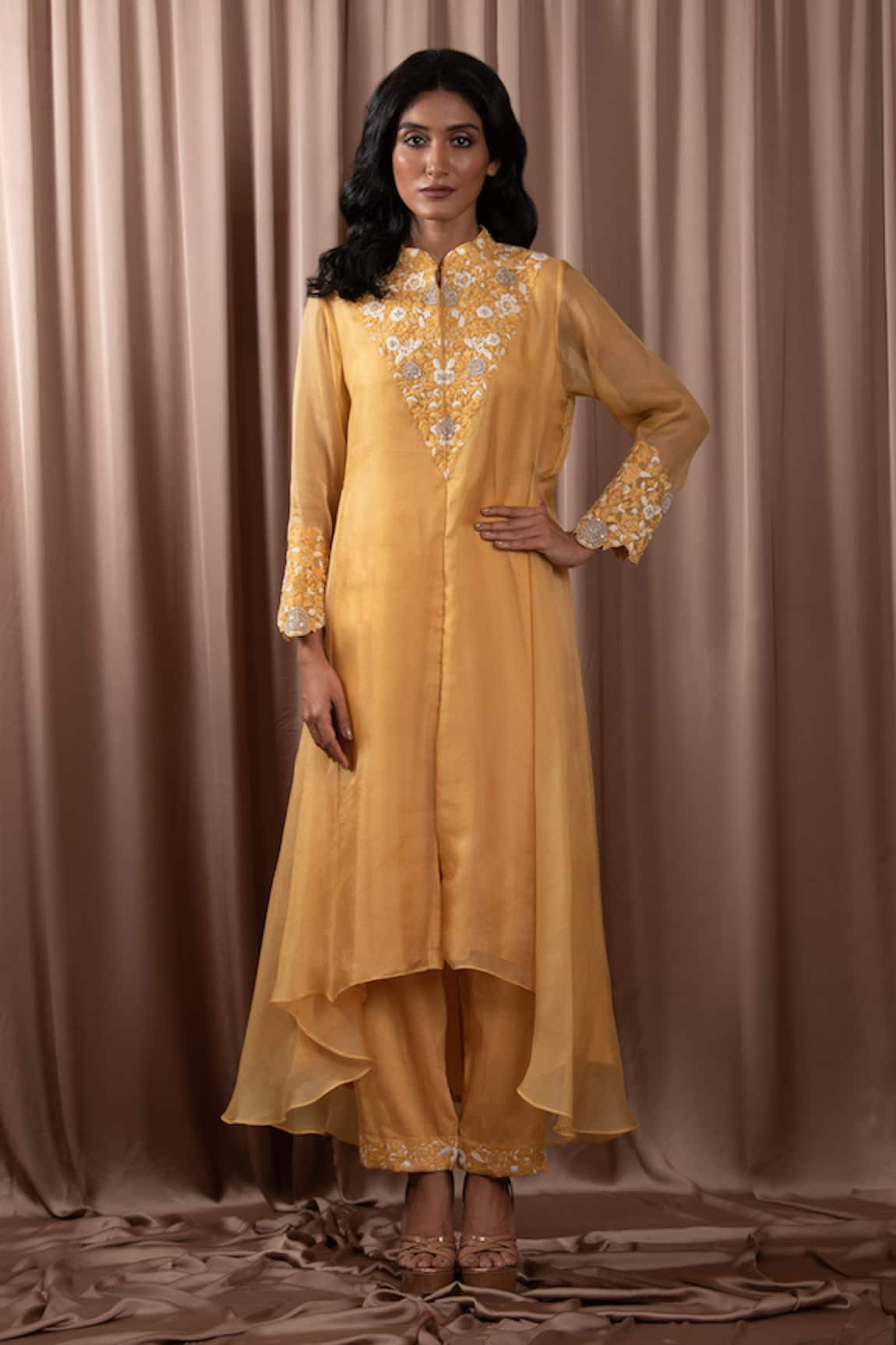 Vara by Vibha n Priti Embroidered Tunic With Pant