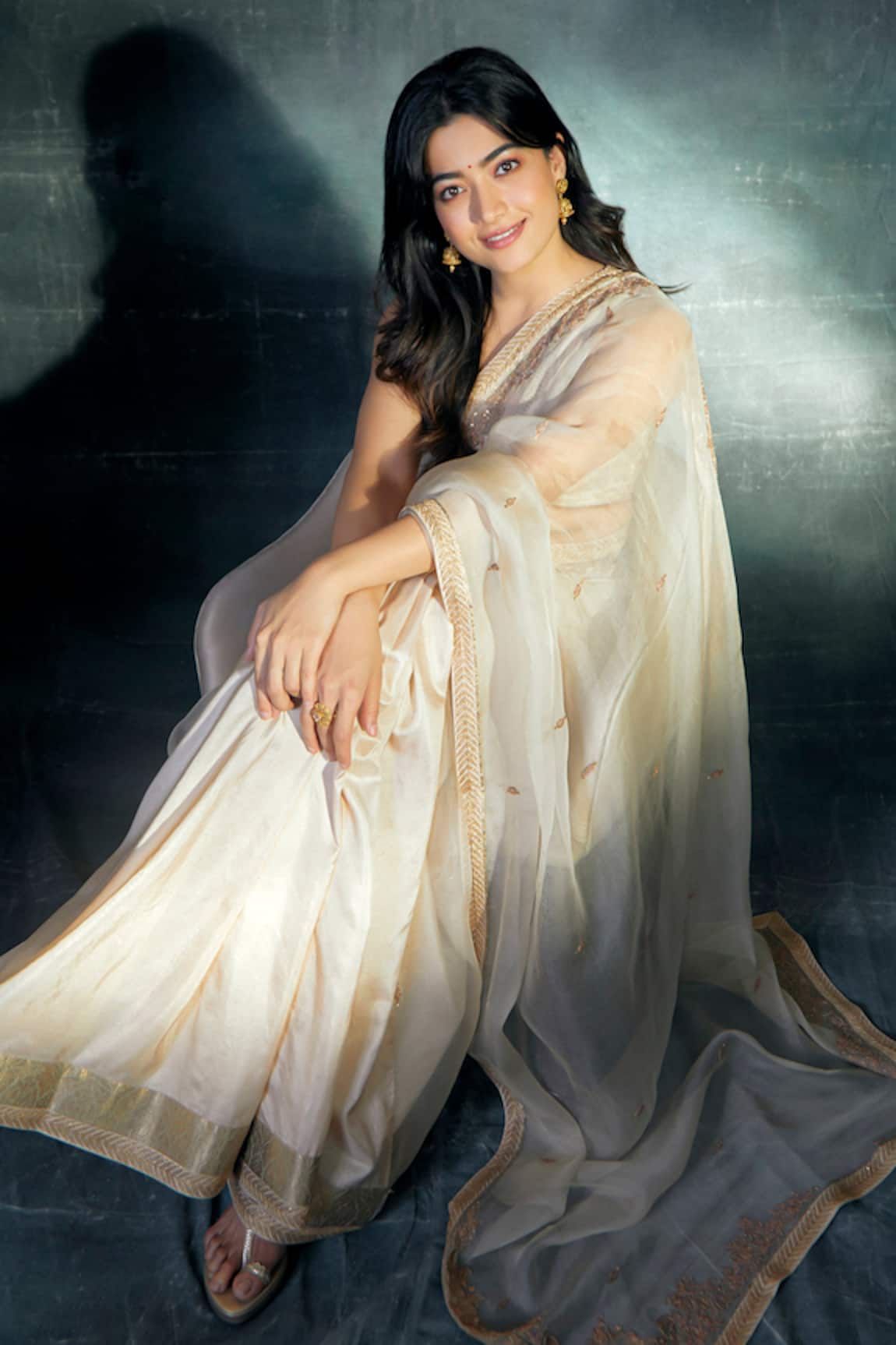 Lajjoo C Deeba Breezy Flora Embroidered Saree 