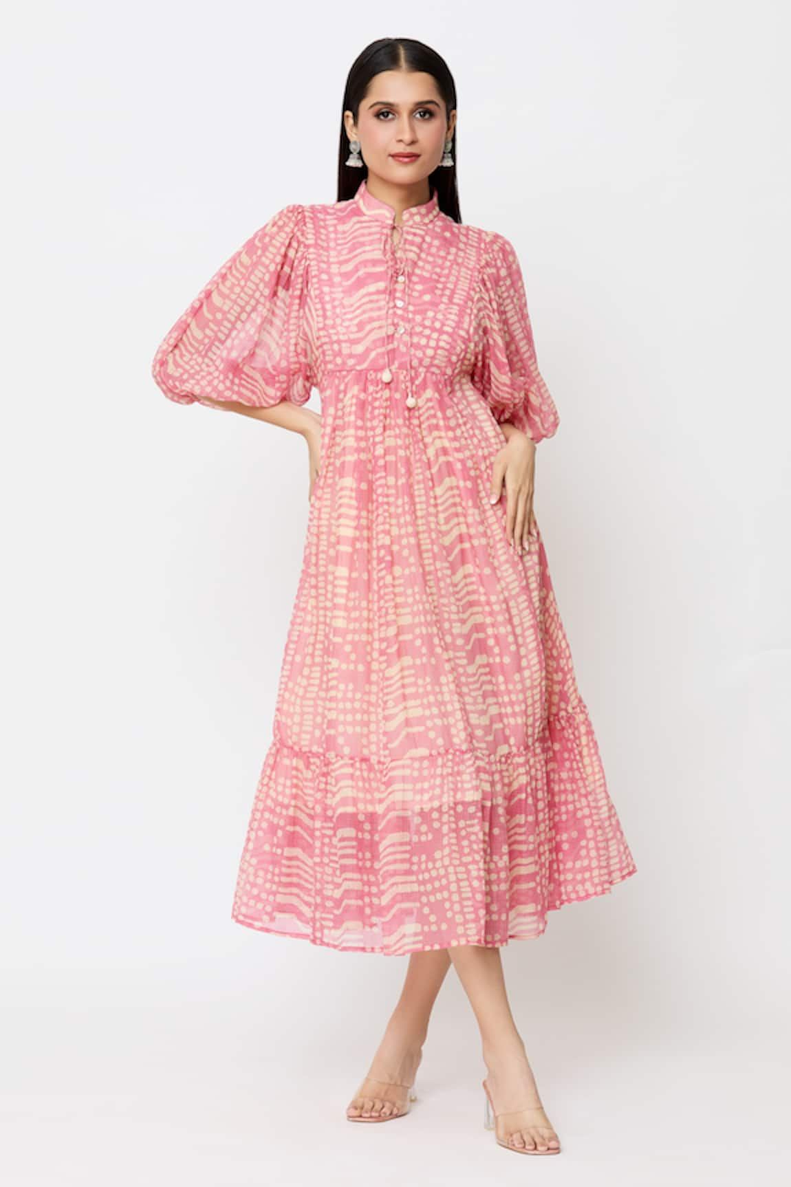 Ek Katha Batik Block Print Midi Dress