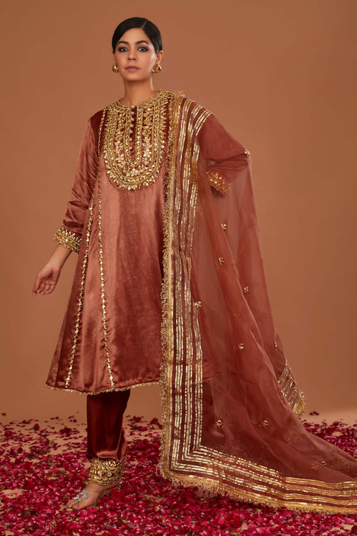 Preeti S Kapoor Pearl Embroidered Anarkali Salwar Set