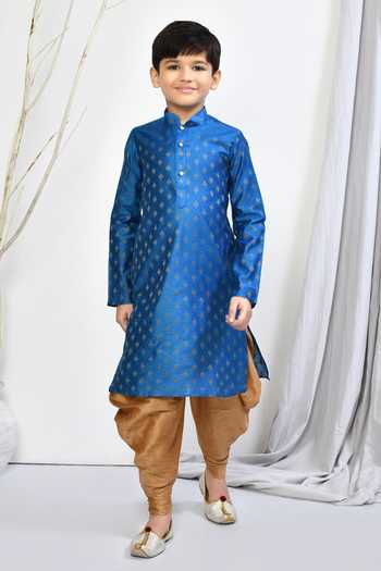 Petite Pomme Woven Floral Motif Kurta Patiala Pant Set 