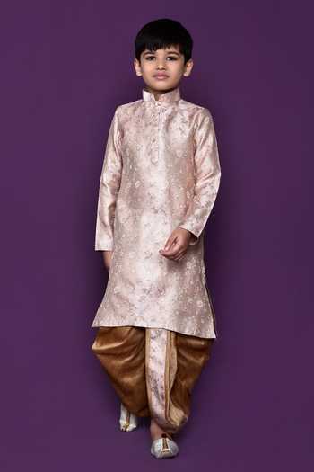 Petite Pomme Floral Pattern Kurta Dhoti Pant Set 