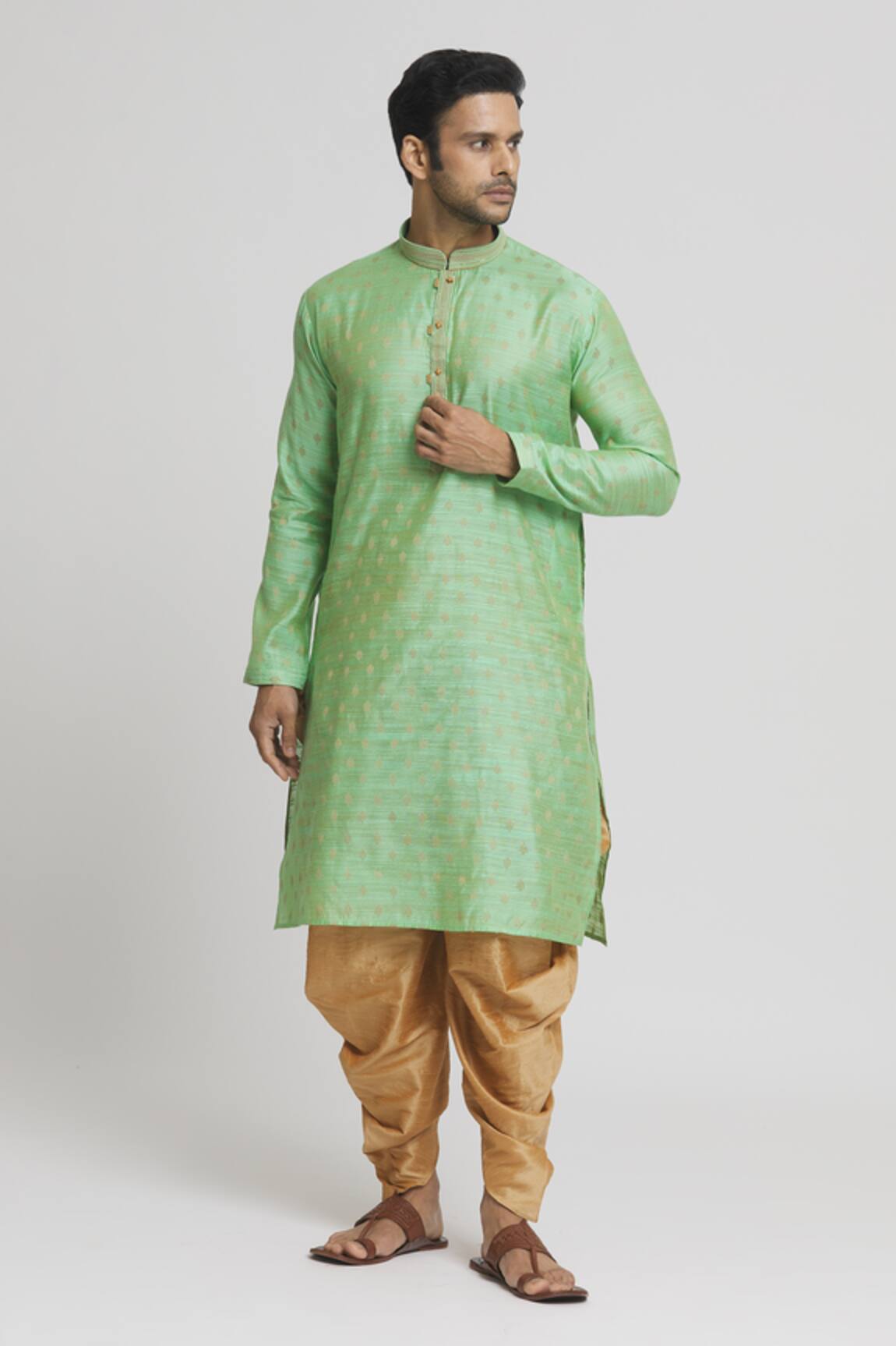 Arihant Rai Sinha Floral Butti Kurta & Dhoti Pant Set 