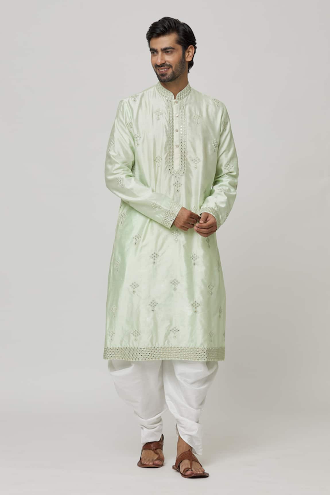 Arihant Rai Sinha Mirror Work Kurta & Dhoti Pant Set 