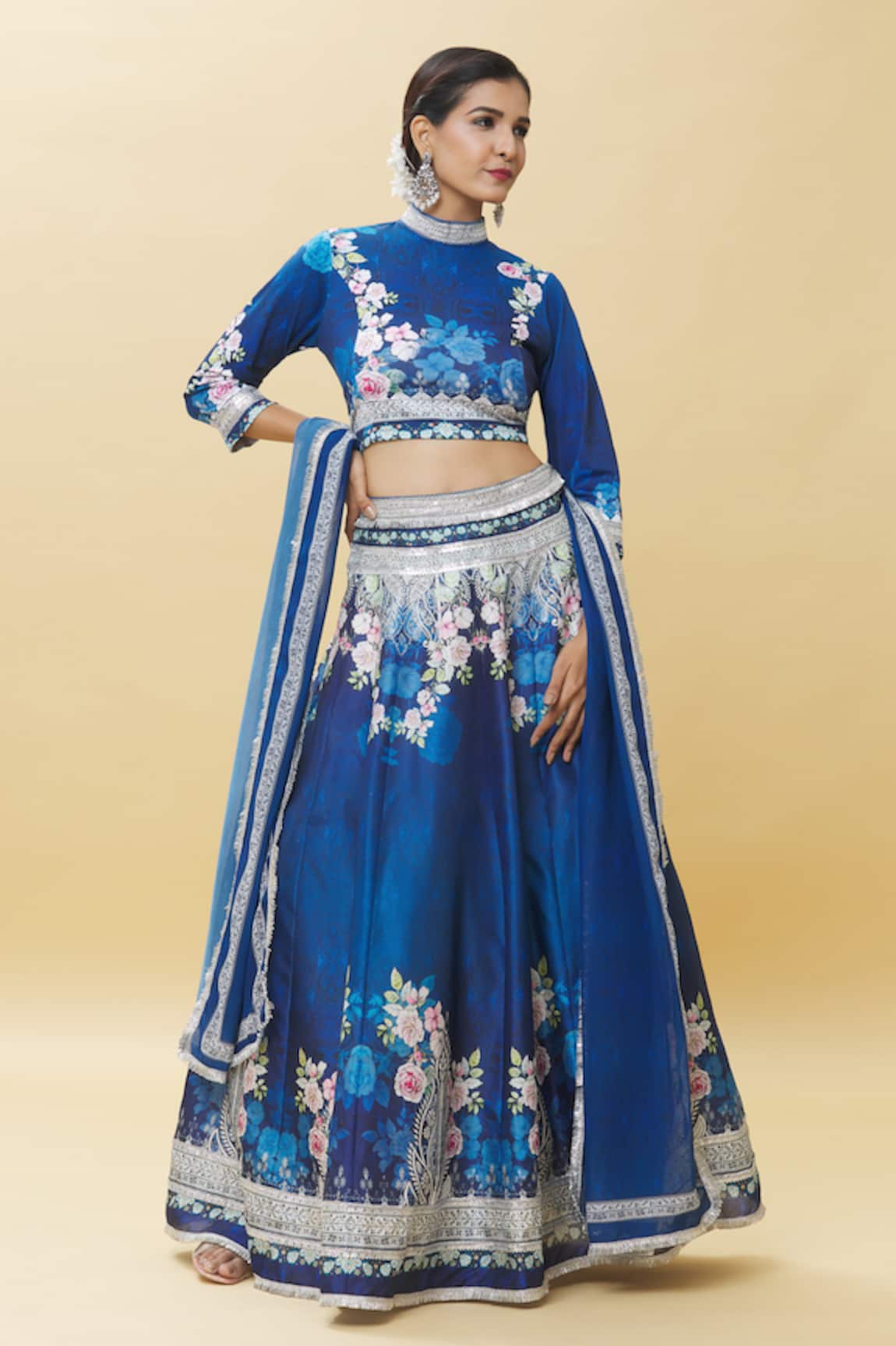 Samyukta Singhania Iris Garden Print Lehenga Set