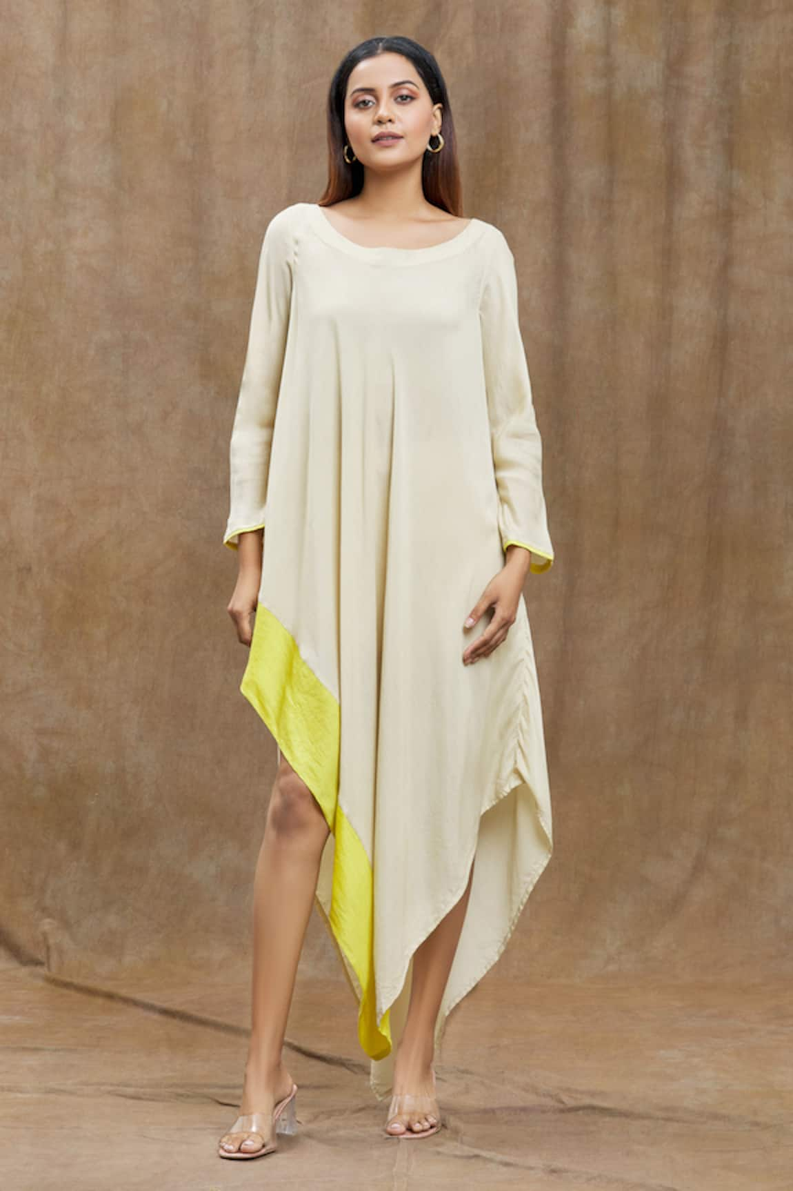 Ezra Solid Full Sleeve Dress