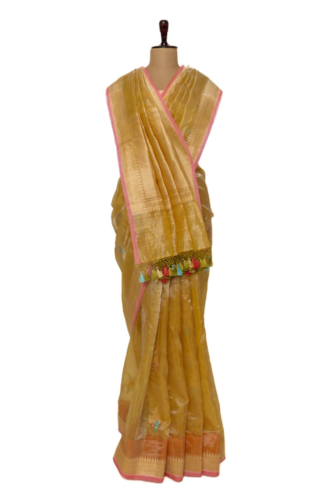 Paaprika Handwoven Banarasi Saree With Unstitched Blouse Piece