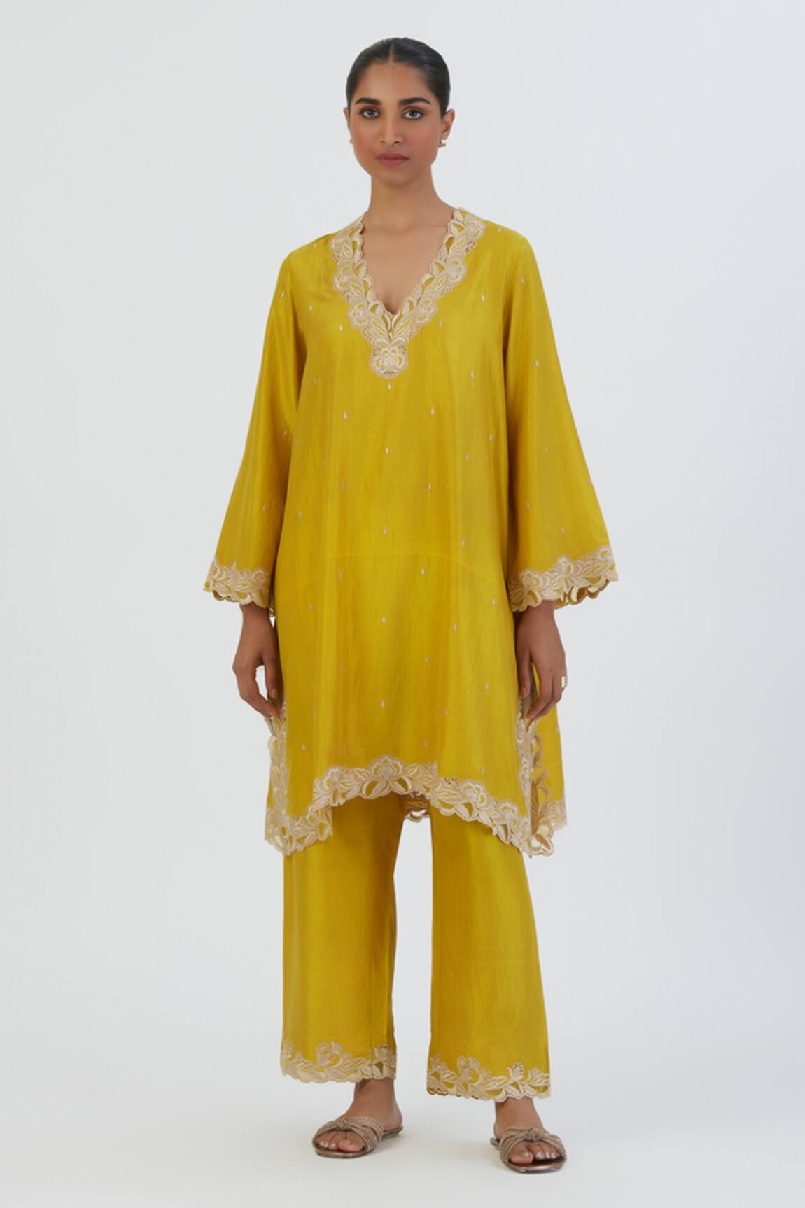 Lajjoo C Naaz Embroidered Kurta & Pant Set