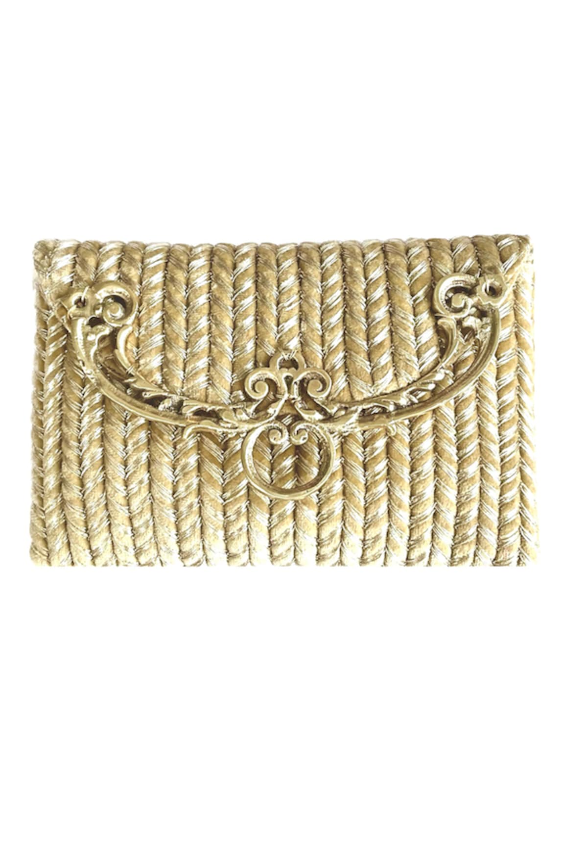 Kokommo Maia Corded Embroidered Clutch