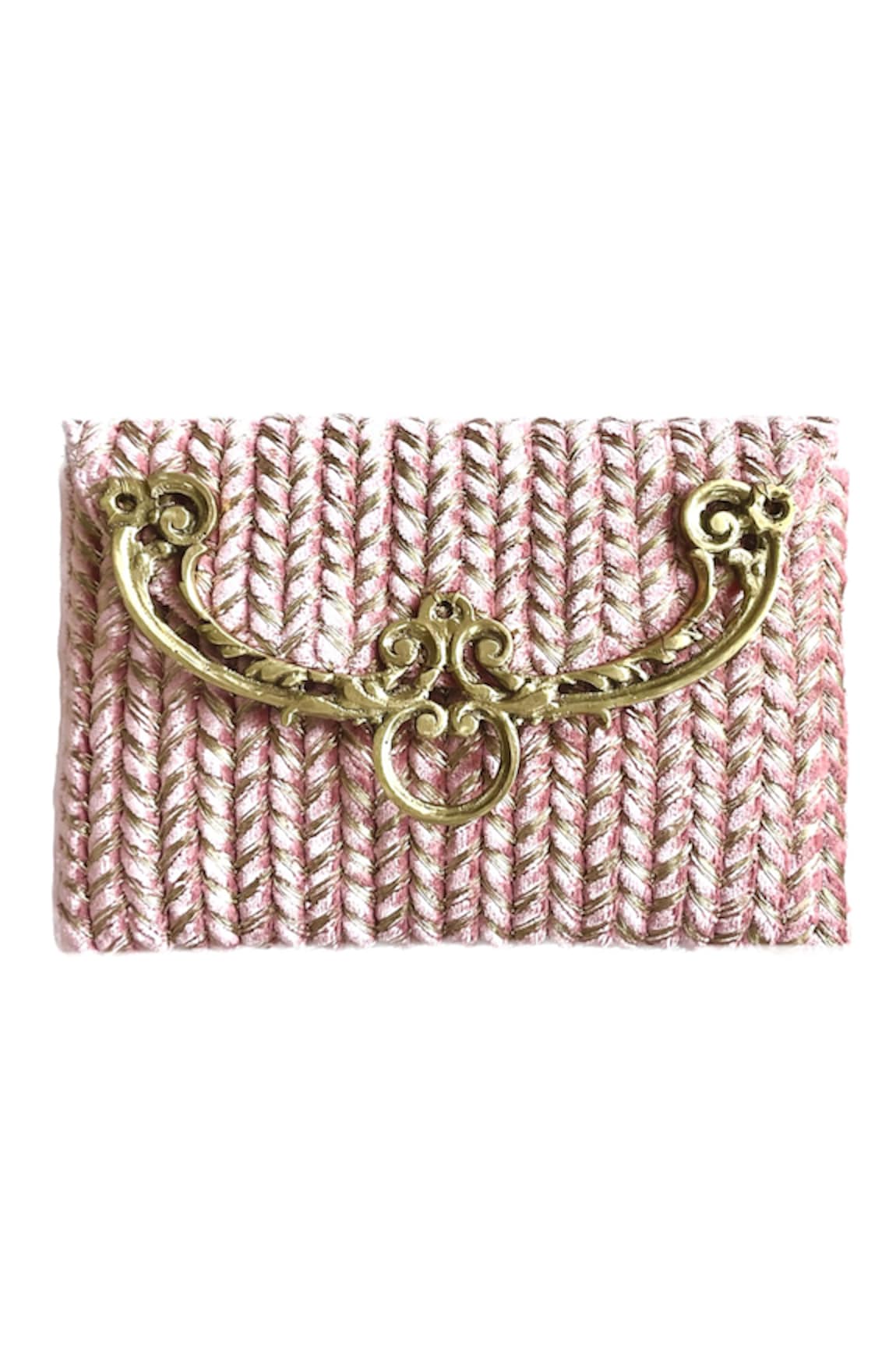 Kokommo Maia Corded Aari Embroidered Clutch