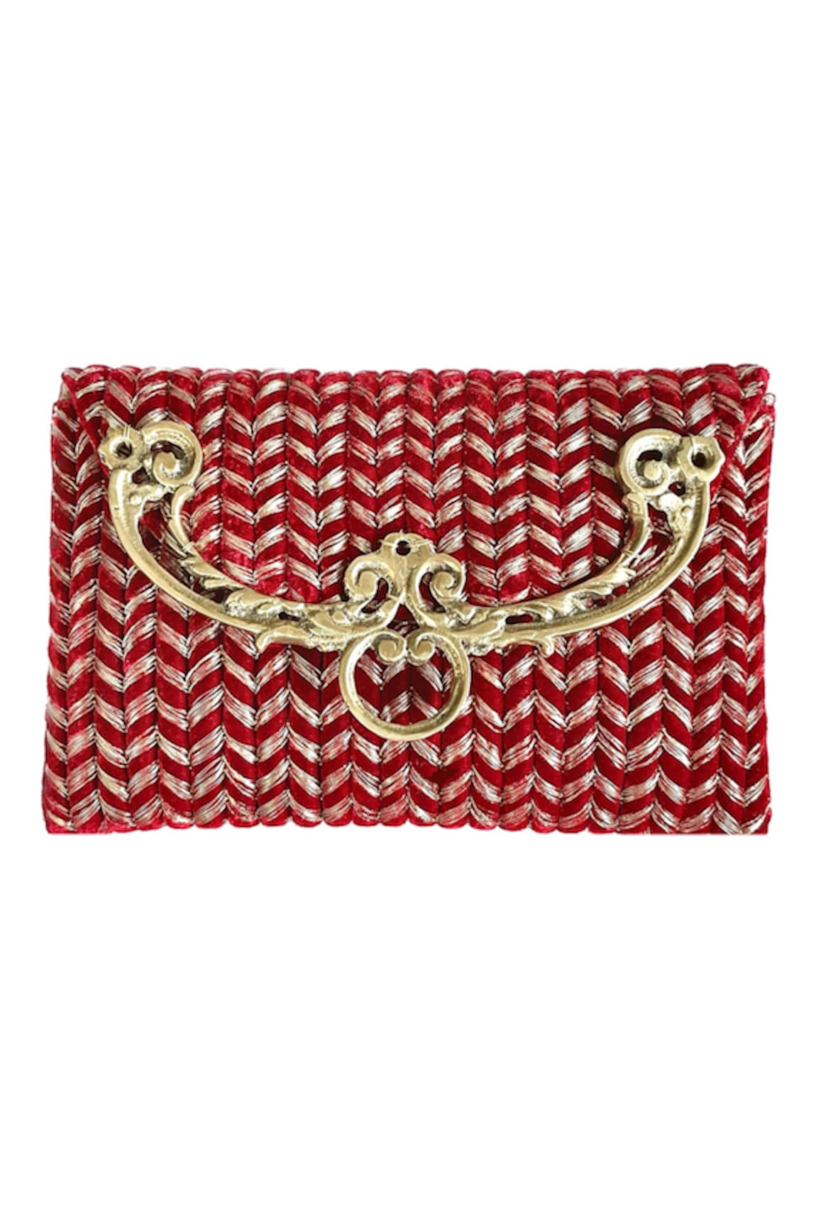 Kokommo Maia Aari Embroidered Corded Clutch