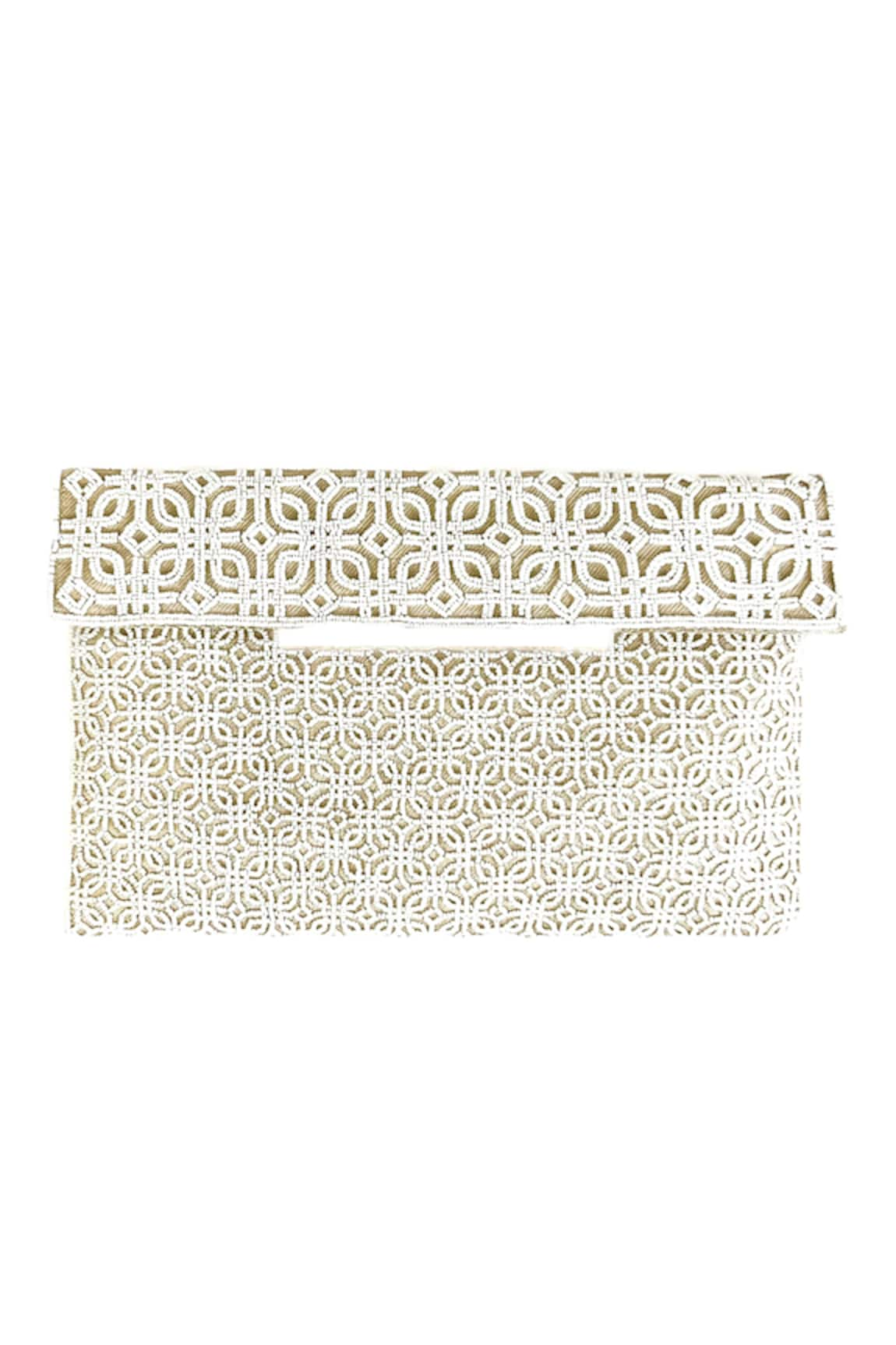 Kokommo Mirana Bead Hand Embroidered Clutch