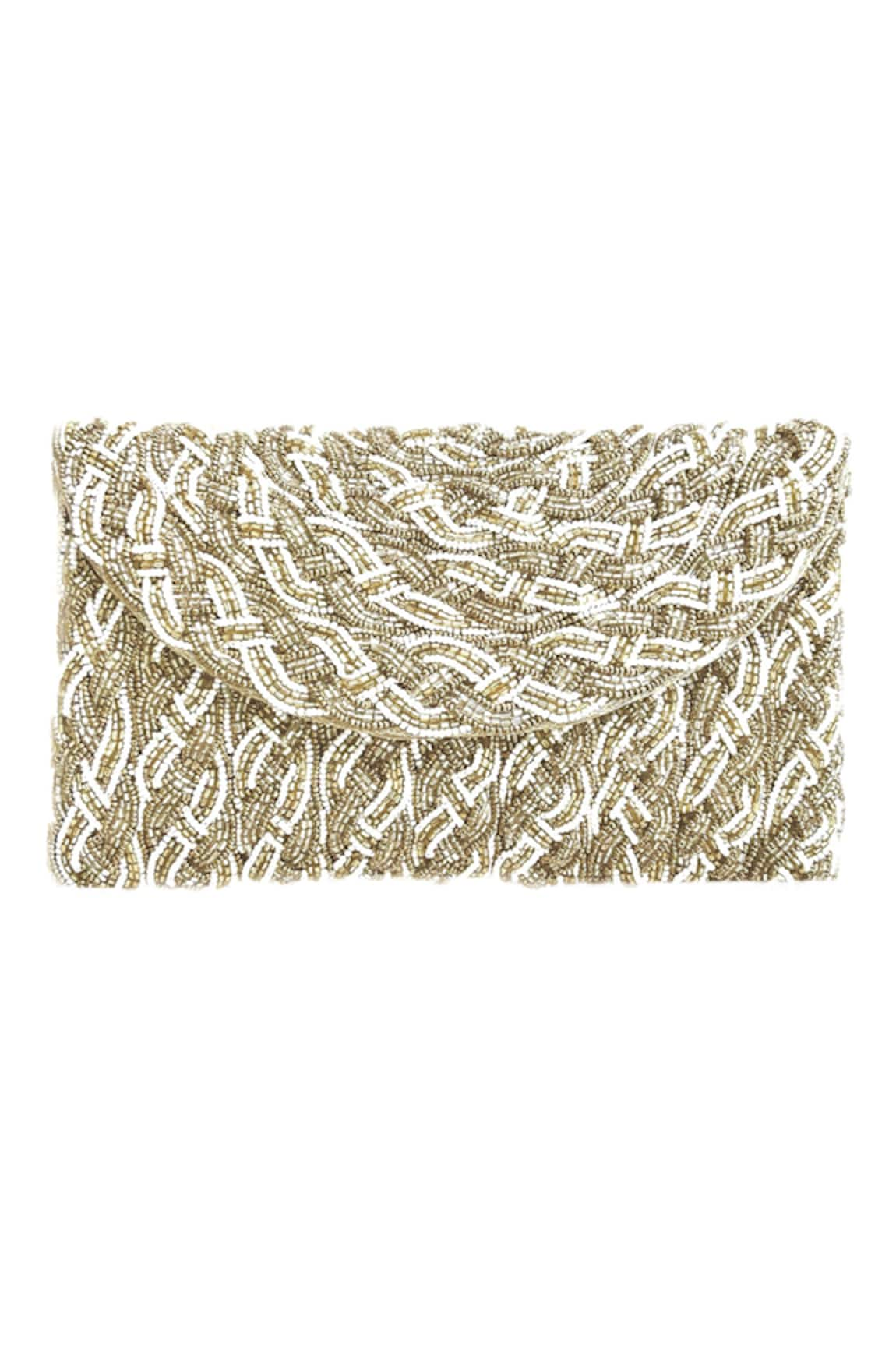 Kokommo Liana Braided Embroidered Clutch