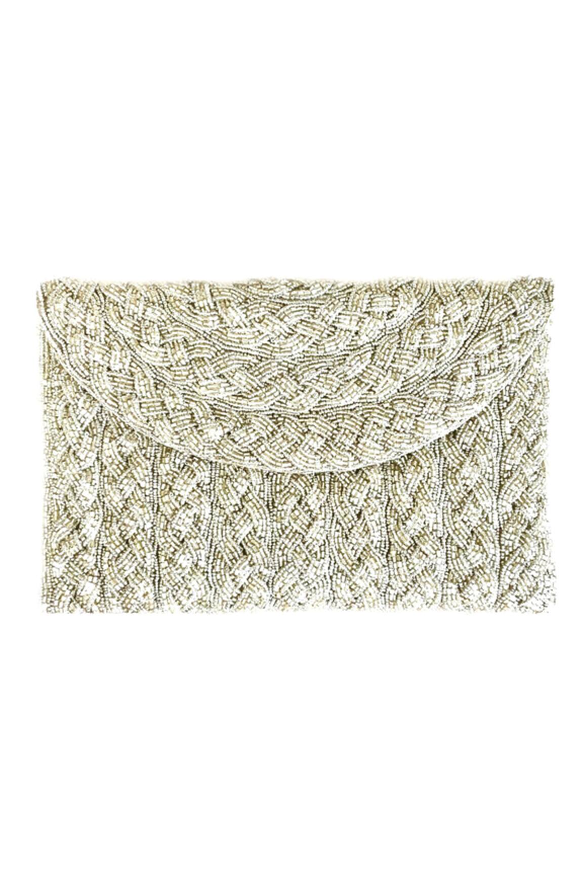 Kokommo Liana Braided Hand Embroidered Clutch