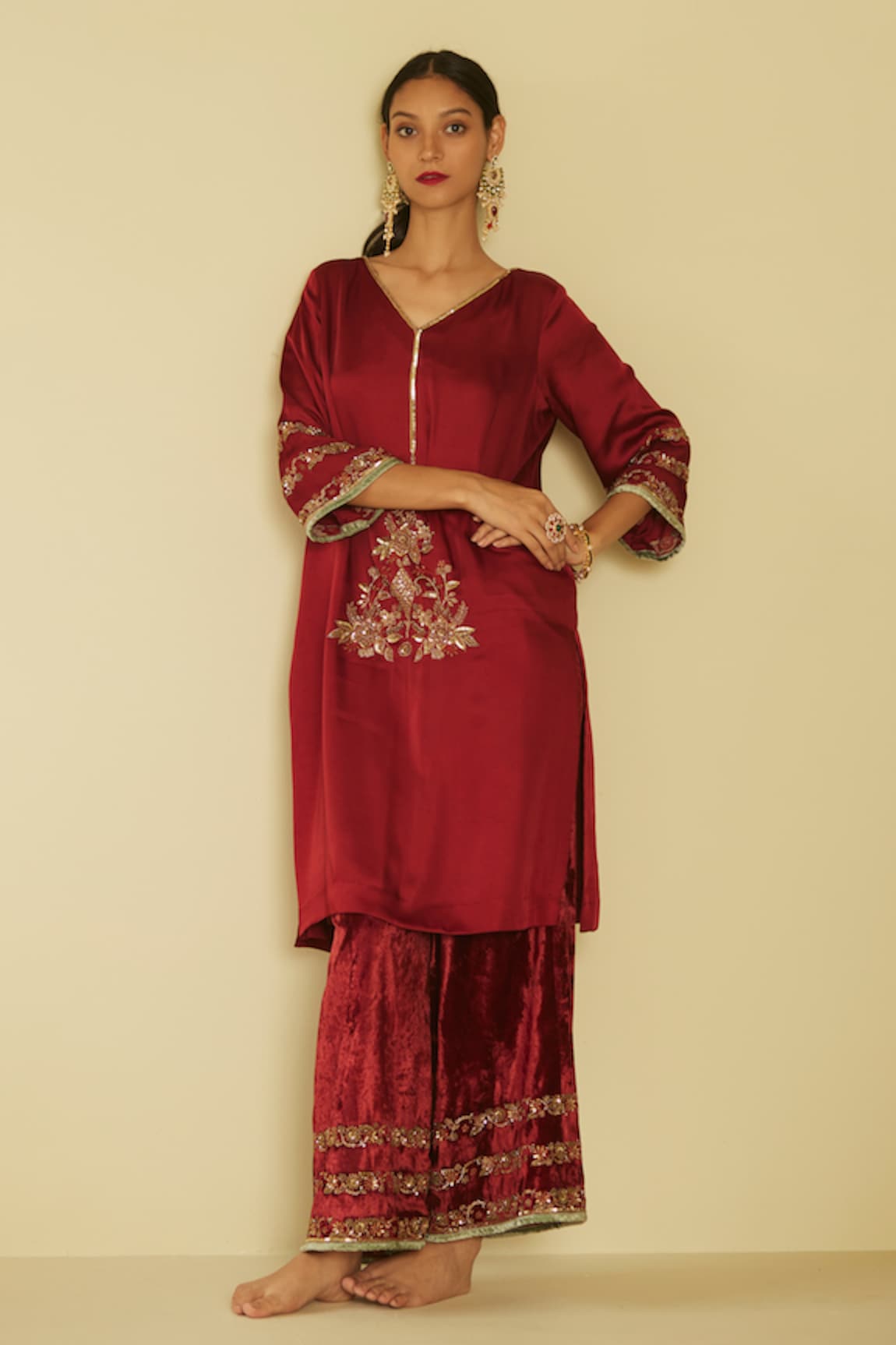 Sarang Kaur Arya Embroidered Kurta & Pant Set