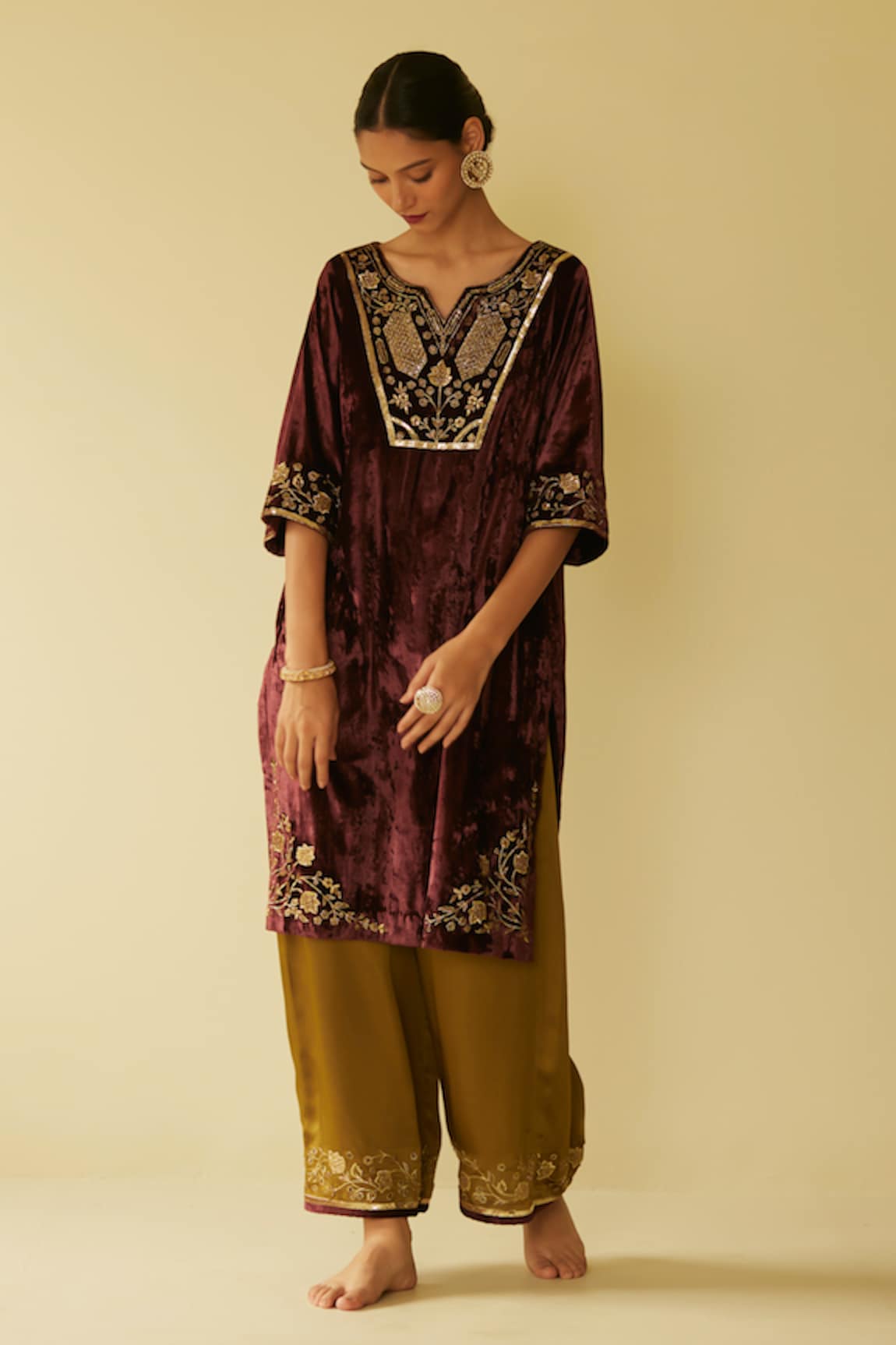 Sarang Kaur Meera Embroidered Kurta & Pant Set