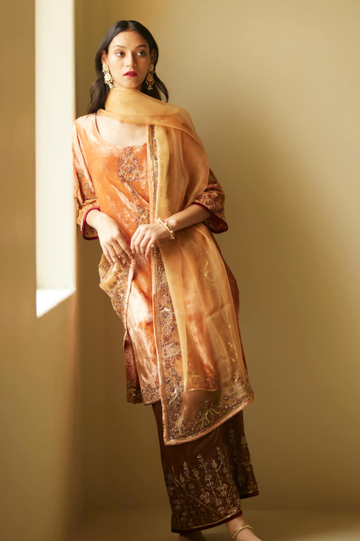 Sarang Kaur Bageecha Embroidered Dupatta