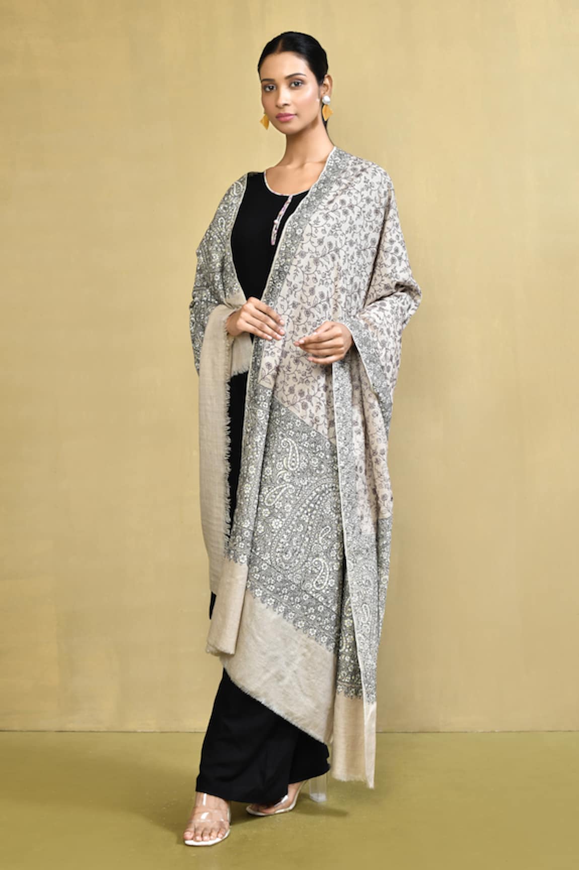 Samyukta Singhania Handwoven Soznikari Work Pashmina Shawl