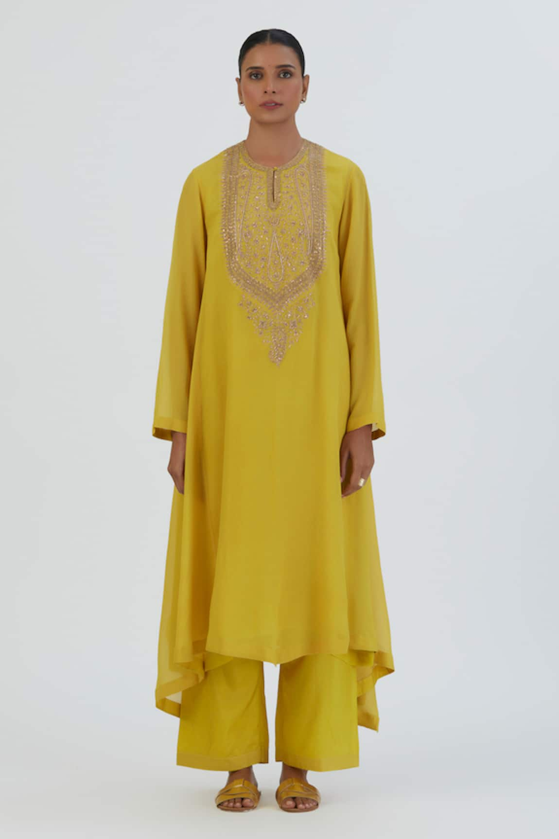 Lajjoo C Zoya Zardozi Embroidered Kurta & Pant Set