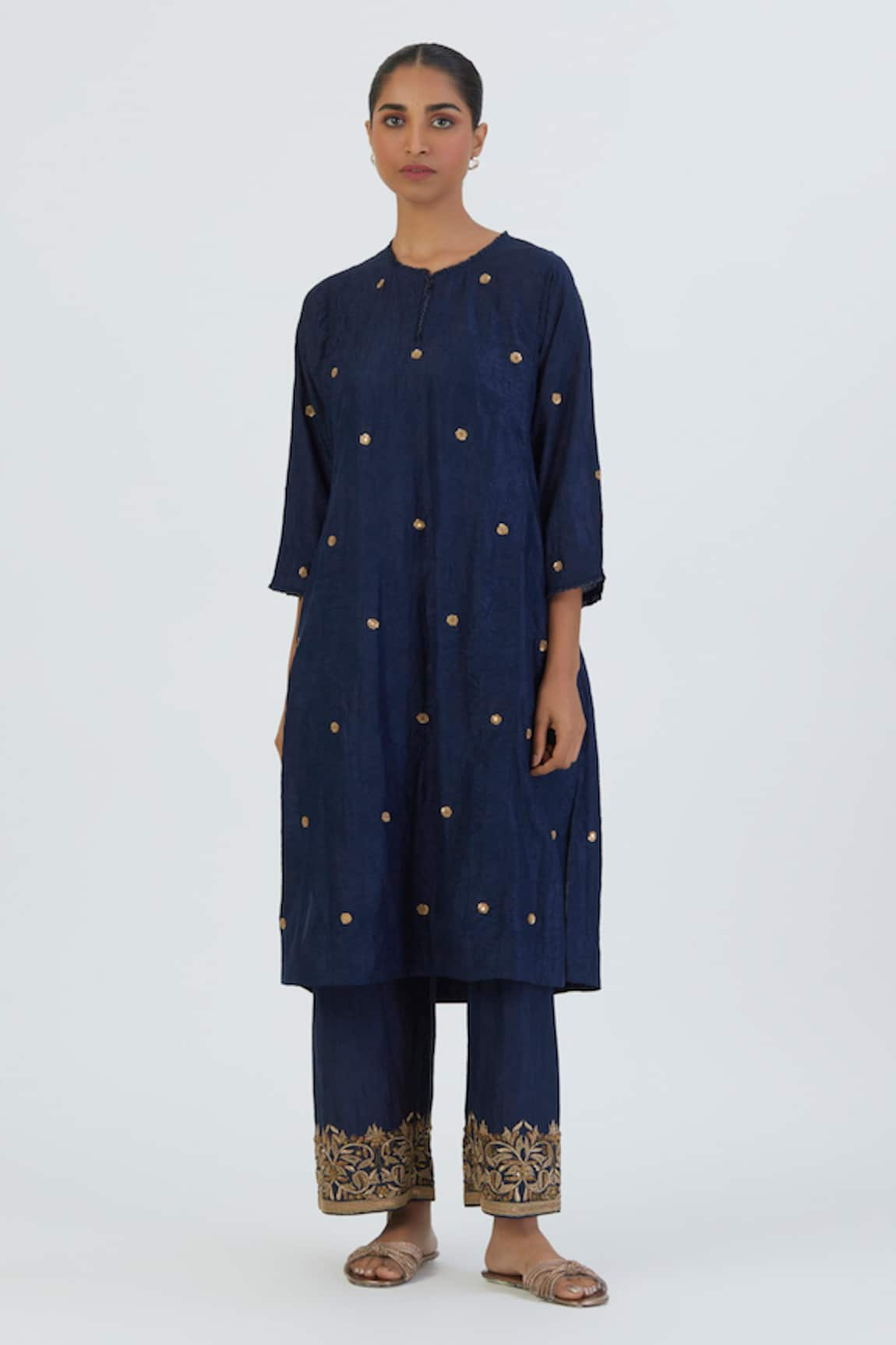 Lajjoo C Zara Embroidered Kurta & Pant Set