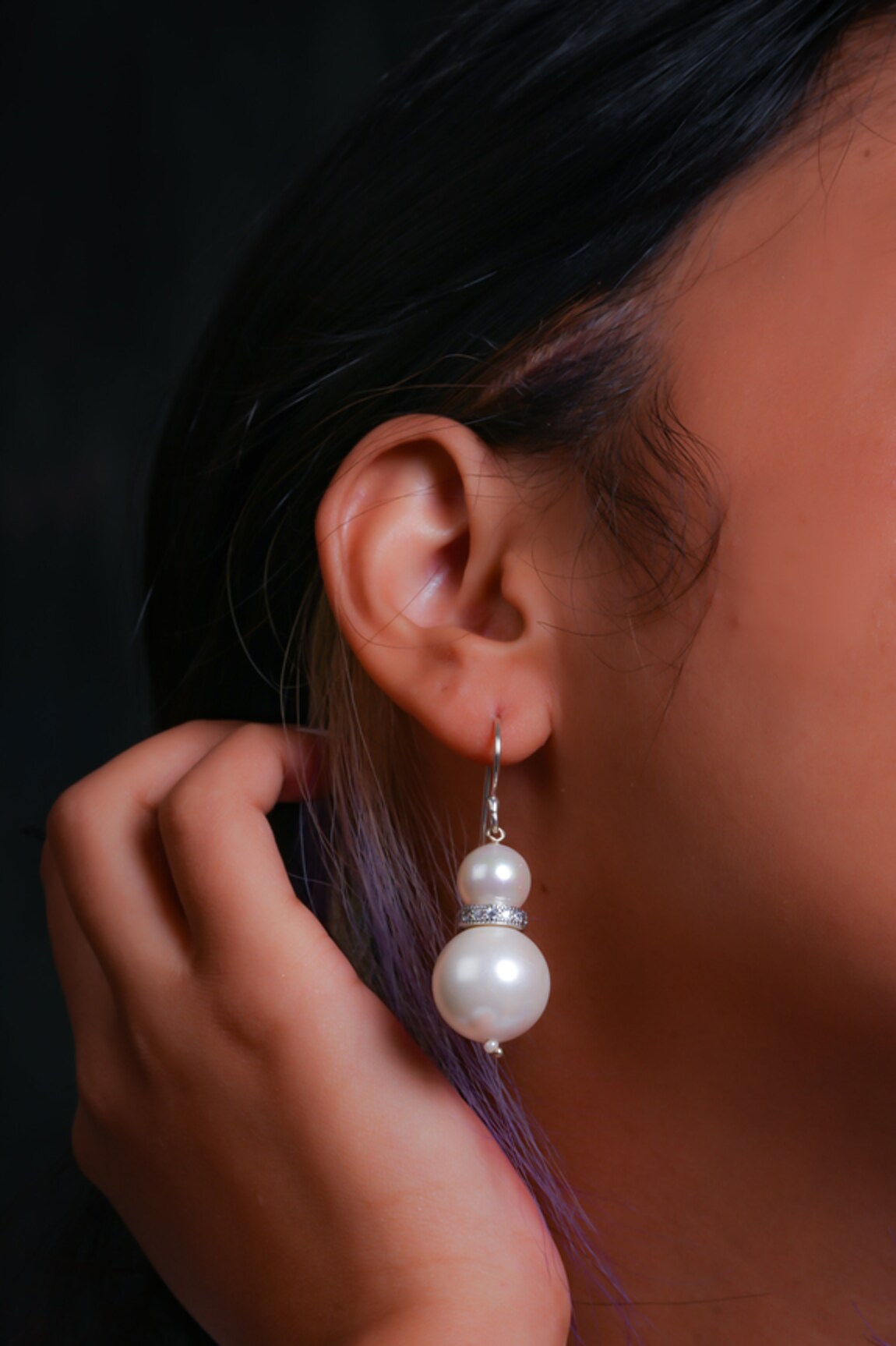 Totapari Globes Pearl Embellished Drop Earrings