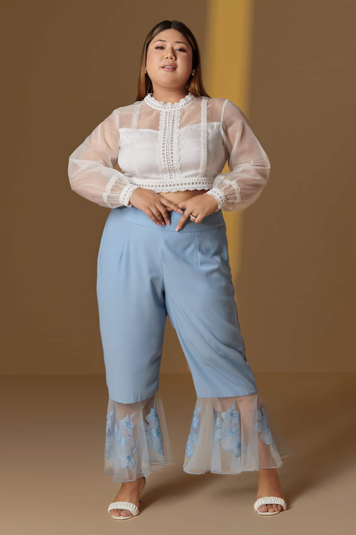 Mamicha Falak Embroidered Panel Pant