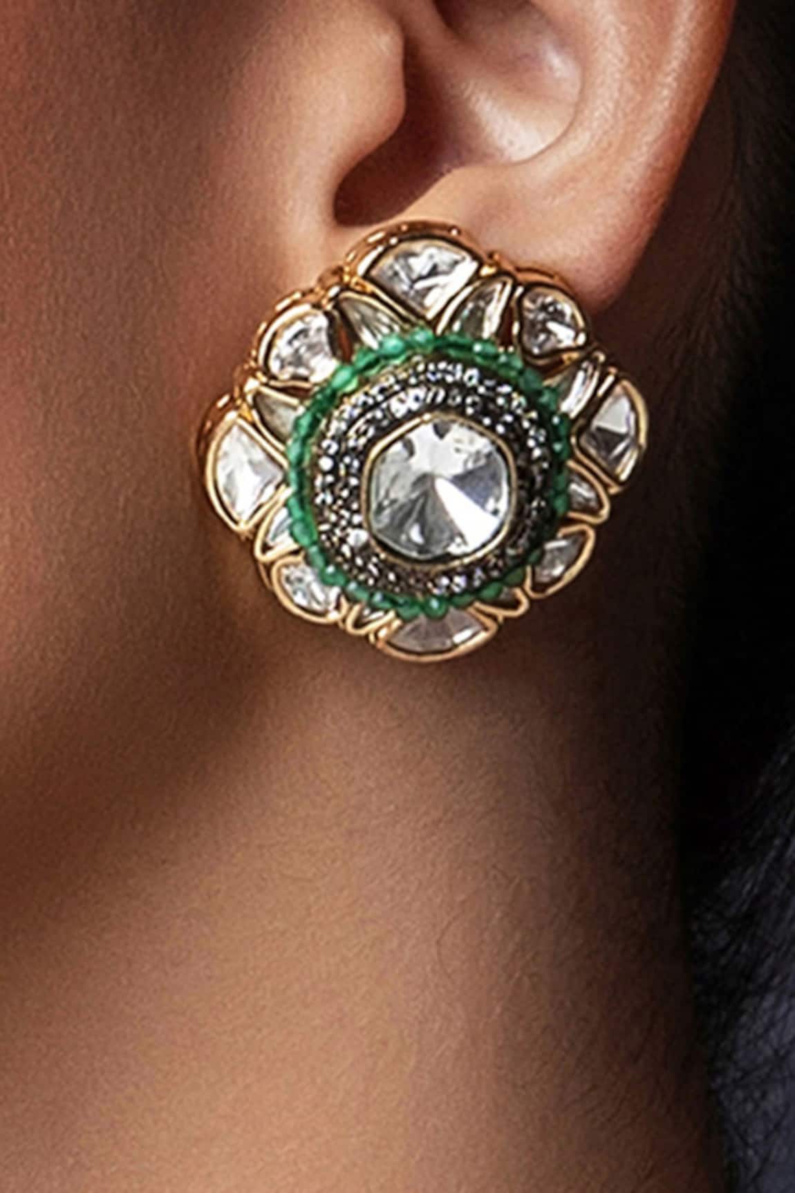Joules By Radhika Floweret Polki Studs 