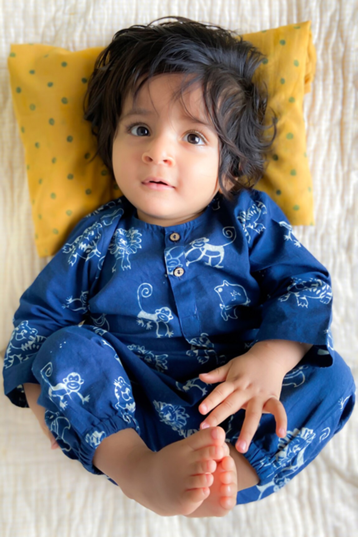 Whitewater Kids Animal Print Kurta With Pant