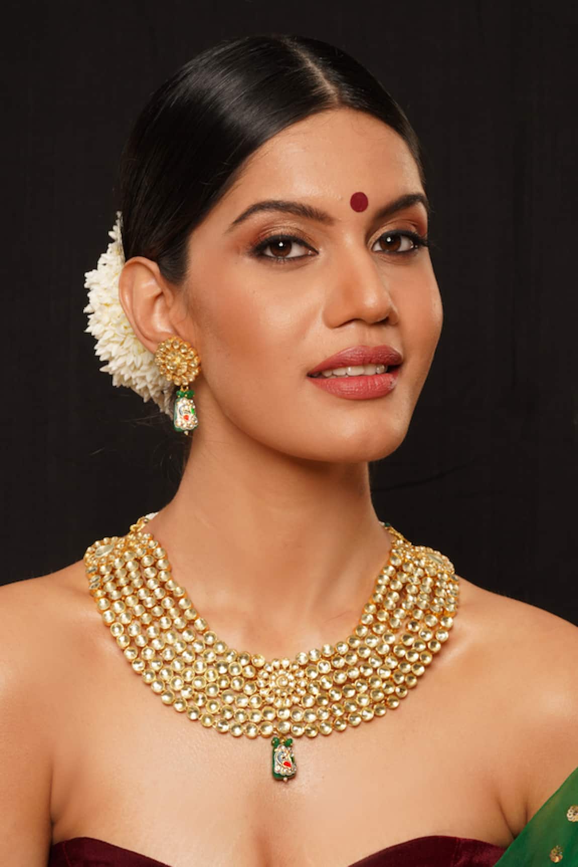 Studio6 Jewels Kundan Polki Embellished Necklace Set 