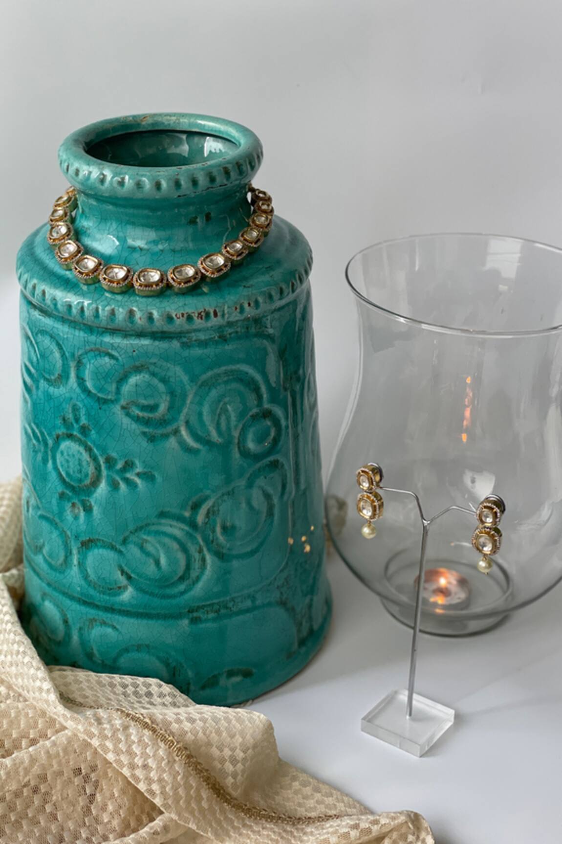 Studio6 Jewels Kundan Embellished Necklace Set 