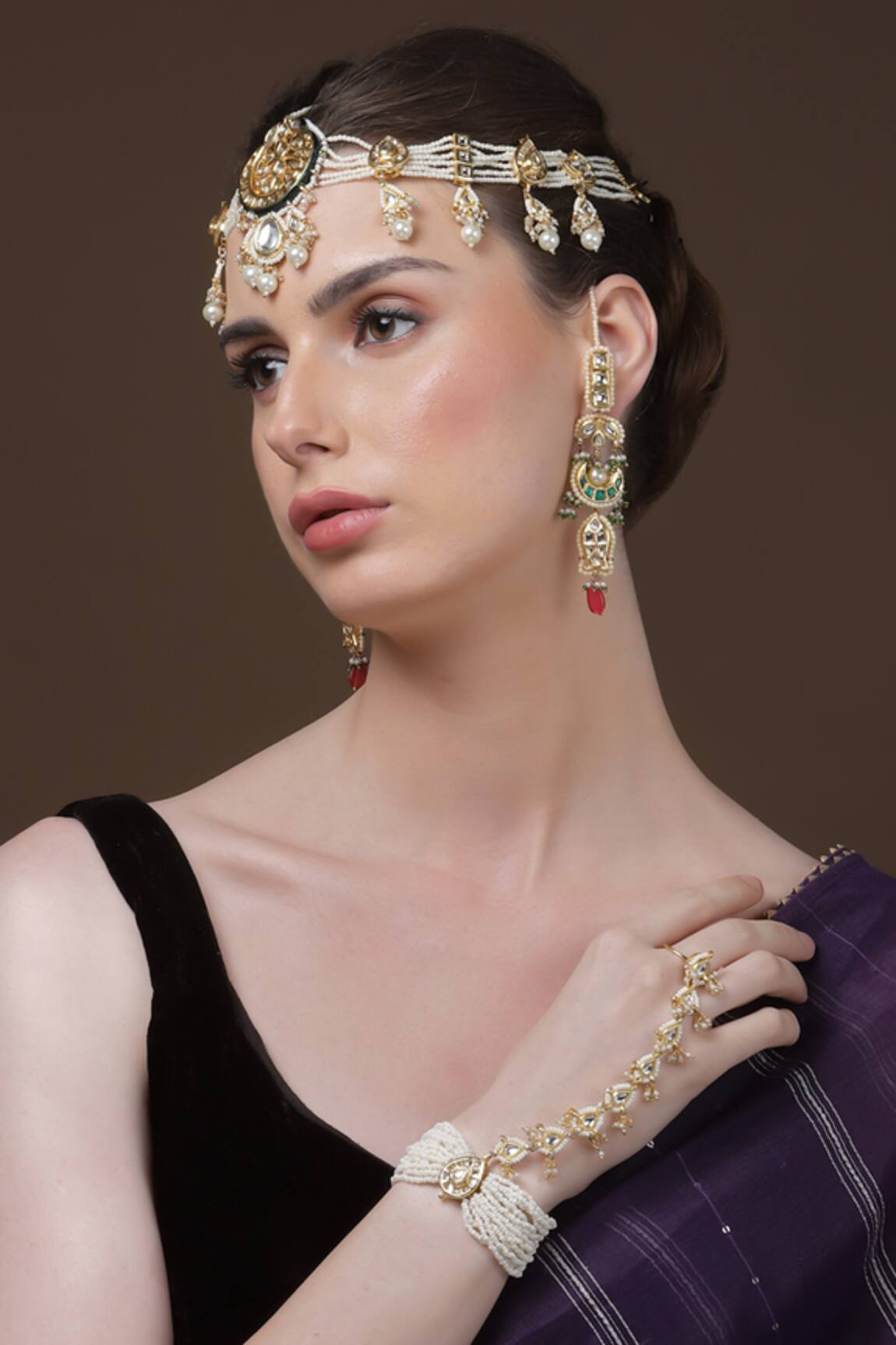 Dugran By Dugristyle Teardrop Embellished Hathphool 